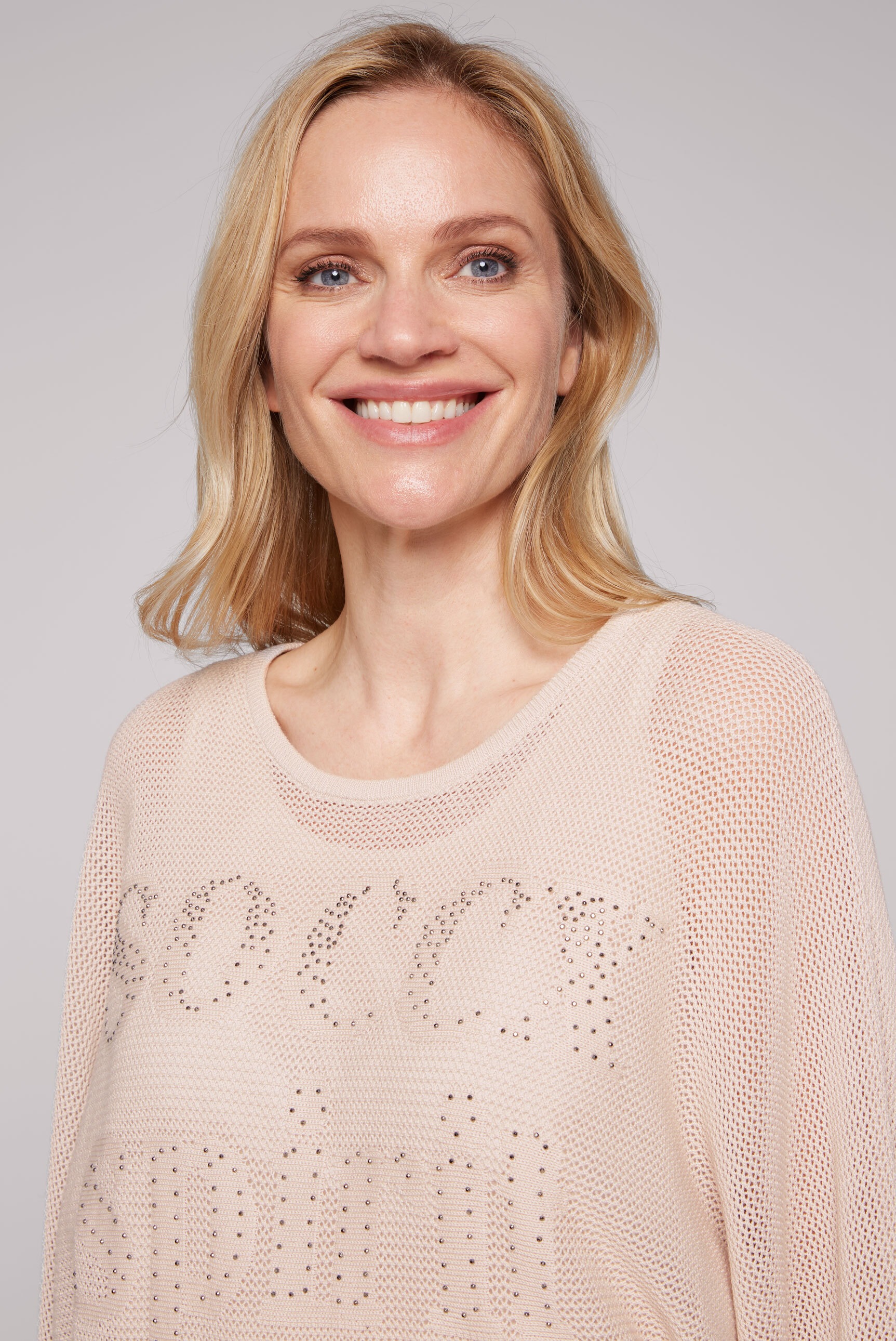 SOCCX 2-in-1-Pullover, mit Fledermaus-Ärmeln