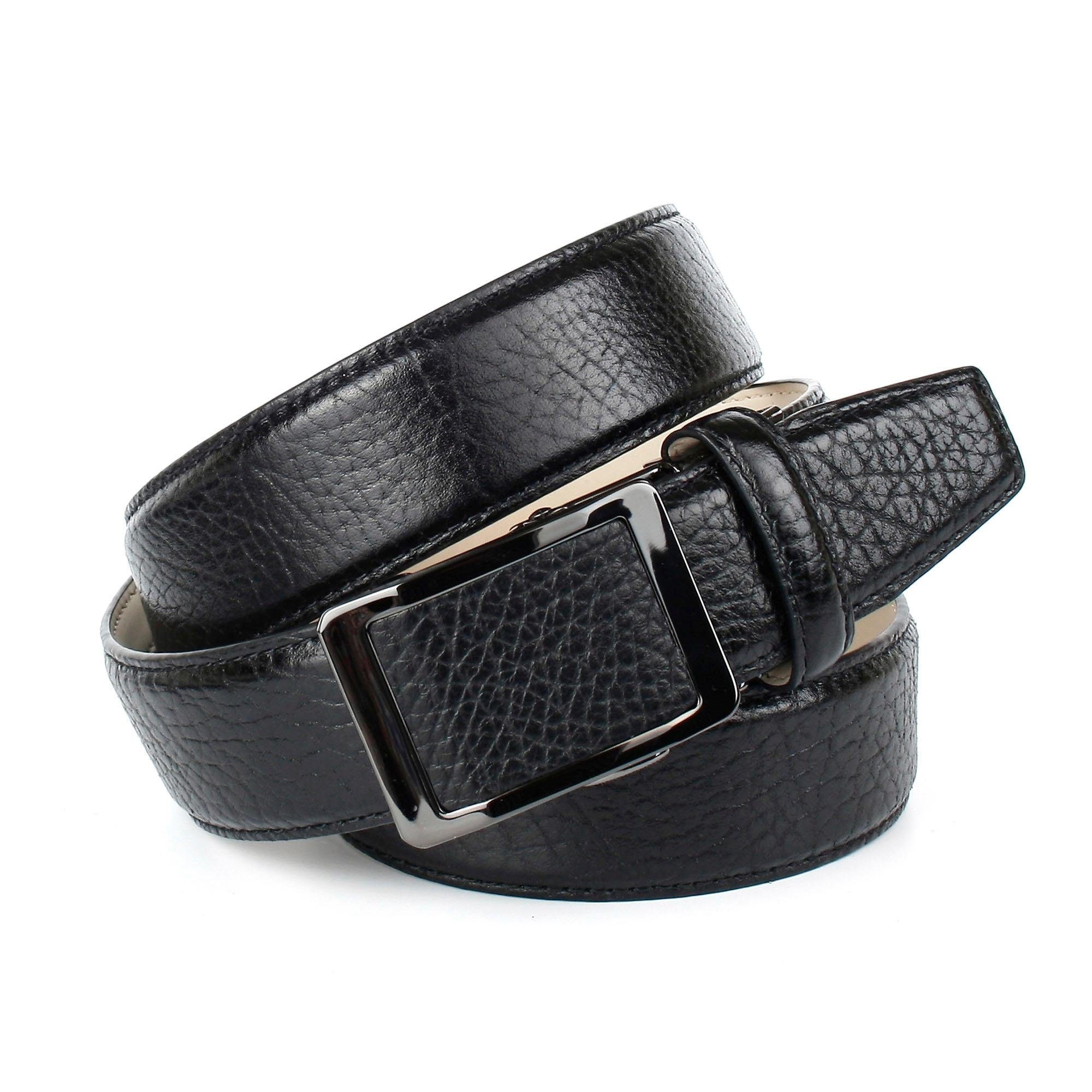 Anthoni Crown Ledergürtel, mit schwarzer glänzender Gürtelschließe kaufen |  BAUR