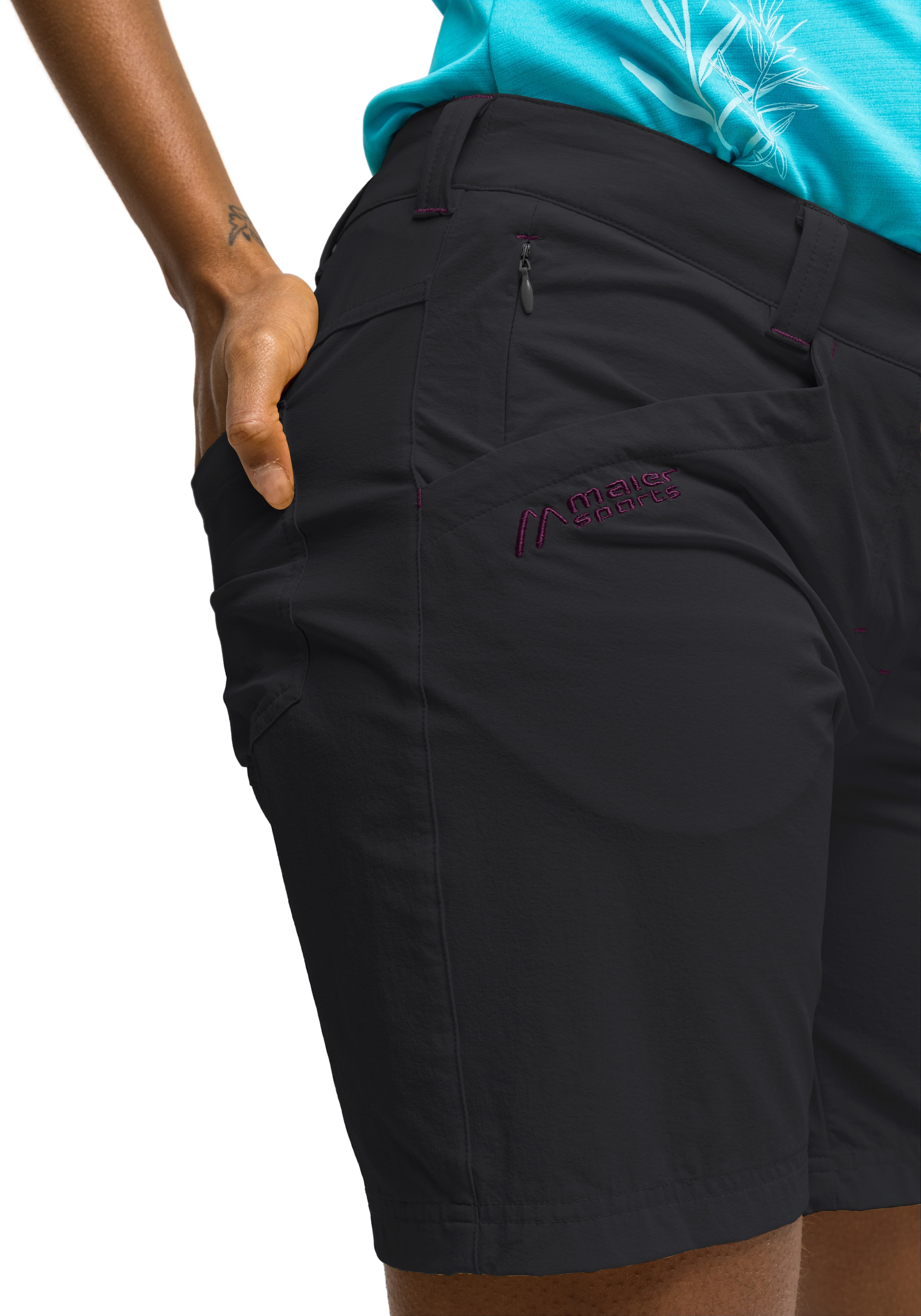 Maier Sports Funktionsshorts »Lulaka Shorts«, Damen Shorts, kurze Wanderhose, Outdoorhose mit 4 Taschen, Regular Fit