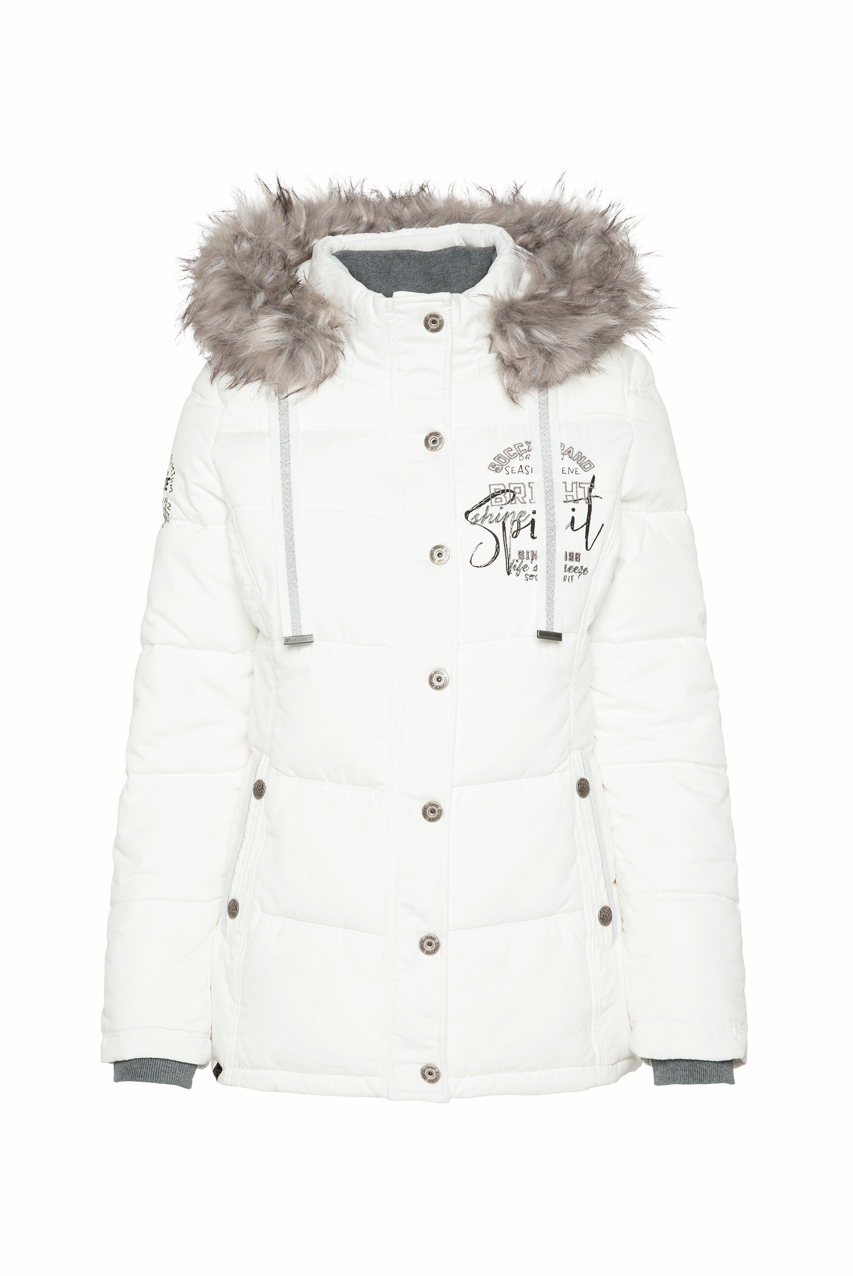 SOCCX Winterjacke, mit Kapuze, mit Plüschfutter