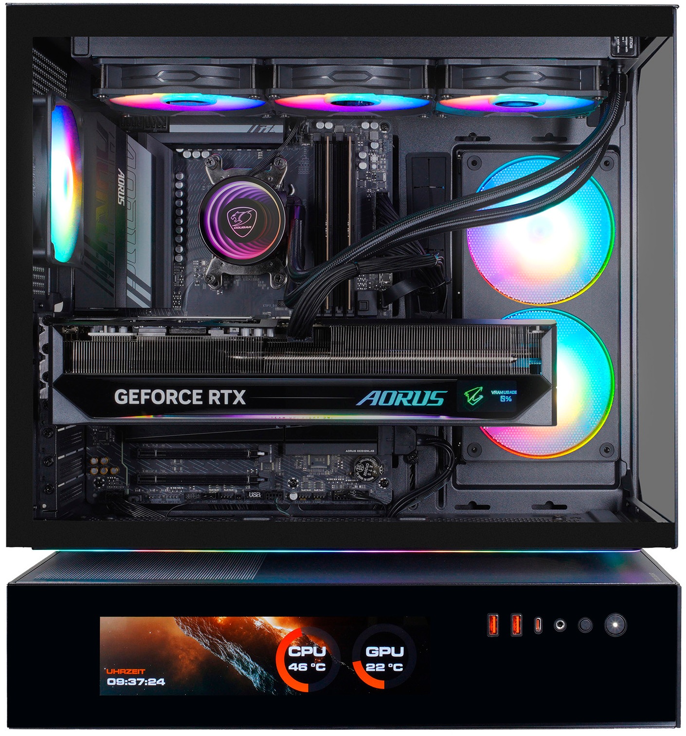 Cougar Gaming-PC »CFV235 Vision« Windows 11, DDR5 RAM, Wasserkühlung