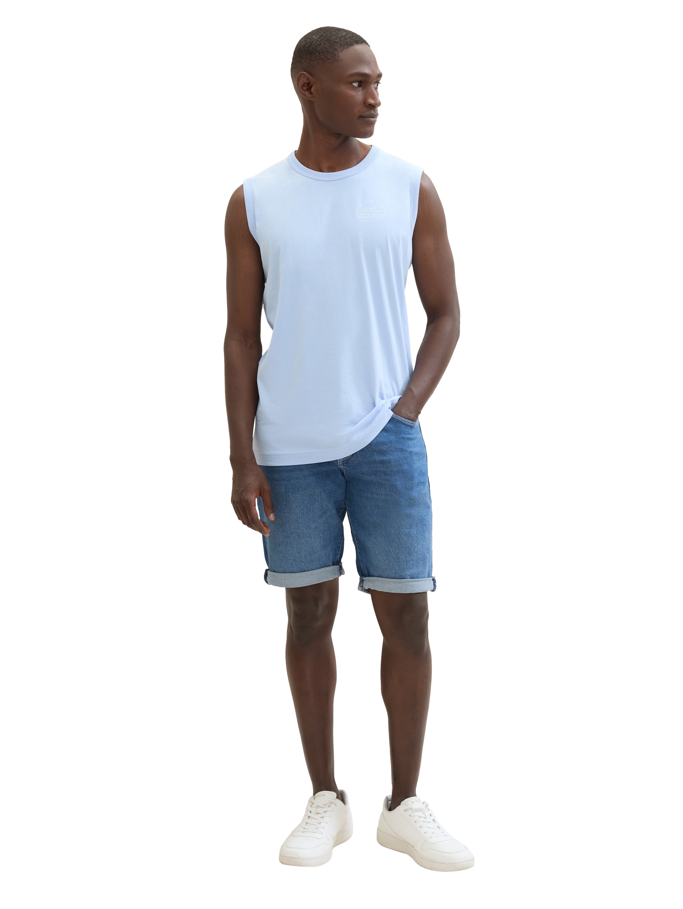 TOM TAILOR Jeansbermudas »JOSH«, mit Markenlabel