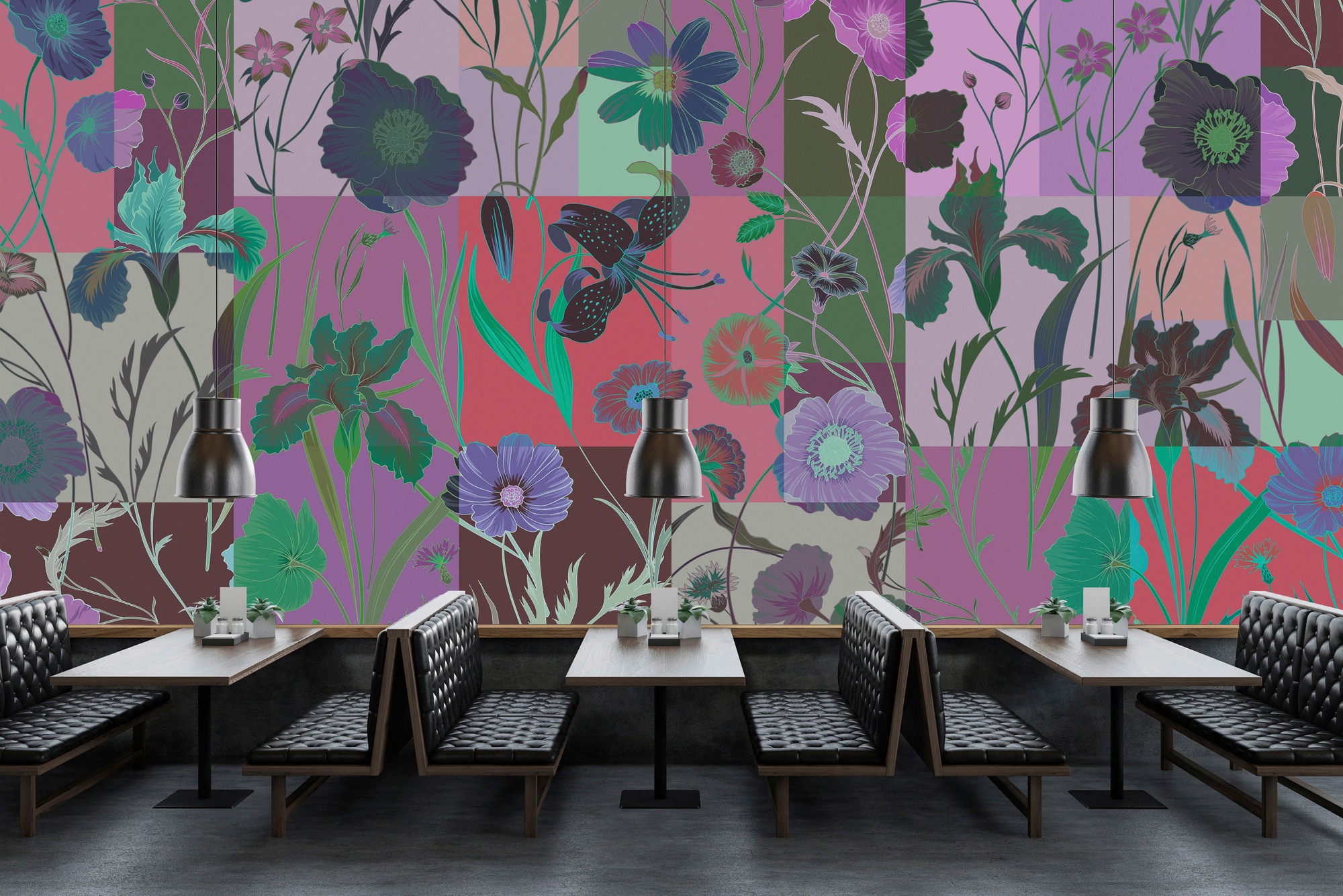 living walls Fototapete "Walls by Patel Floral Patch 1" glatt Vlies, Wand, günstig online kaufen