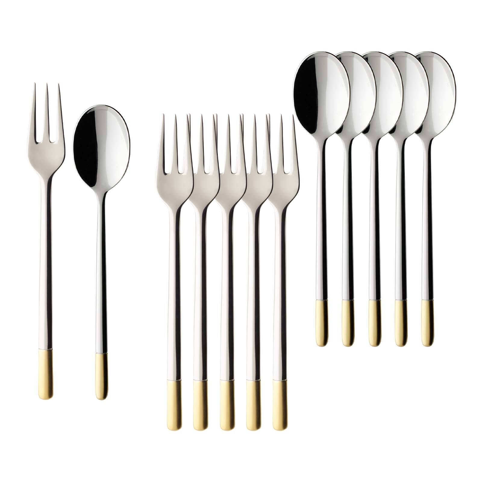 Villeroy & Boch Besteck-Set "Kaffeebesteck Bundle Ella 12er Set edelstahl" Spülmaschinenfest
