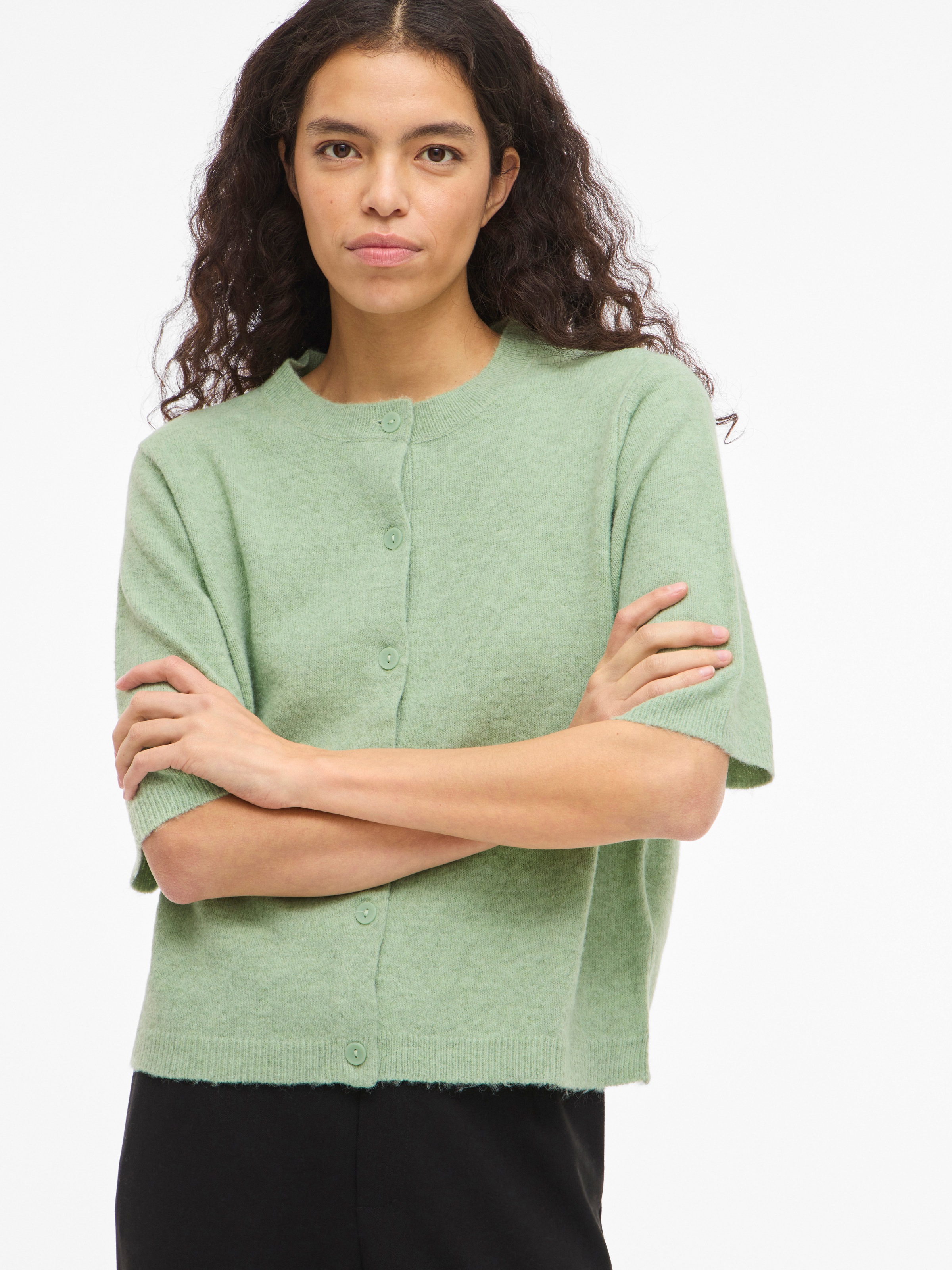 Vila Strickjacke "VILIGA 2/4 O-NECK KNIT CARDIGAN - NOOS" günstig online kaufen