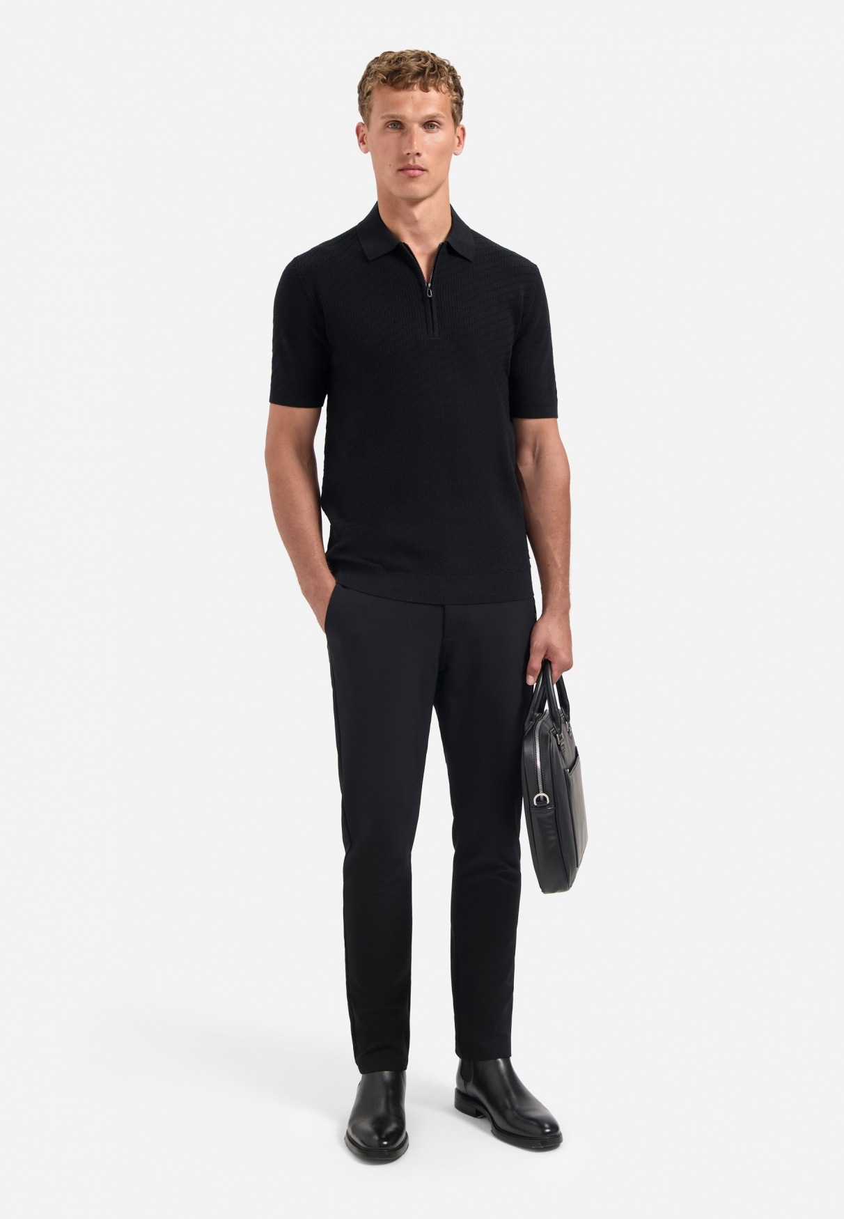 NO EXCESS T-Shirt »No Excess Half-Zip-Strickpolo«