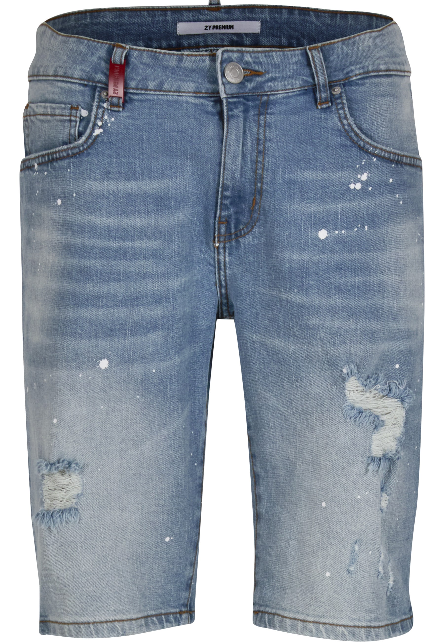 2Y Premium Shorts "2Y Premium Victor Ripped Slim Fit Shorts"