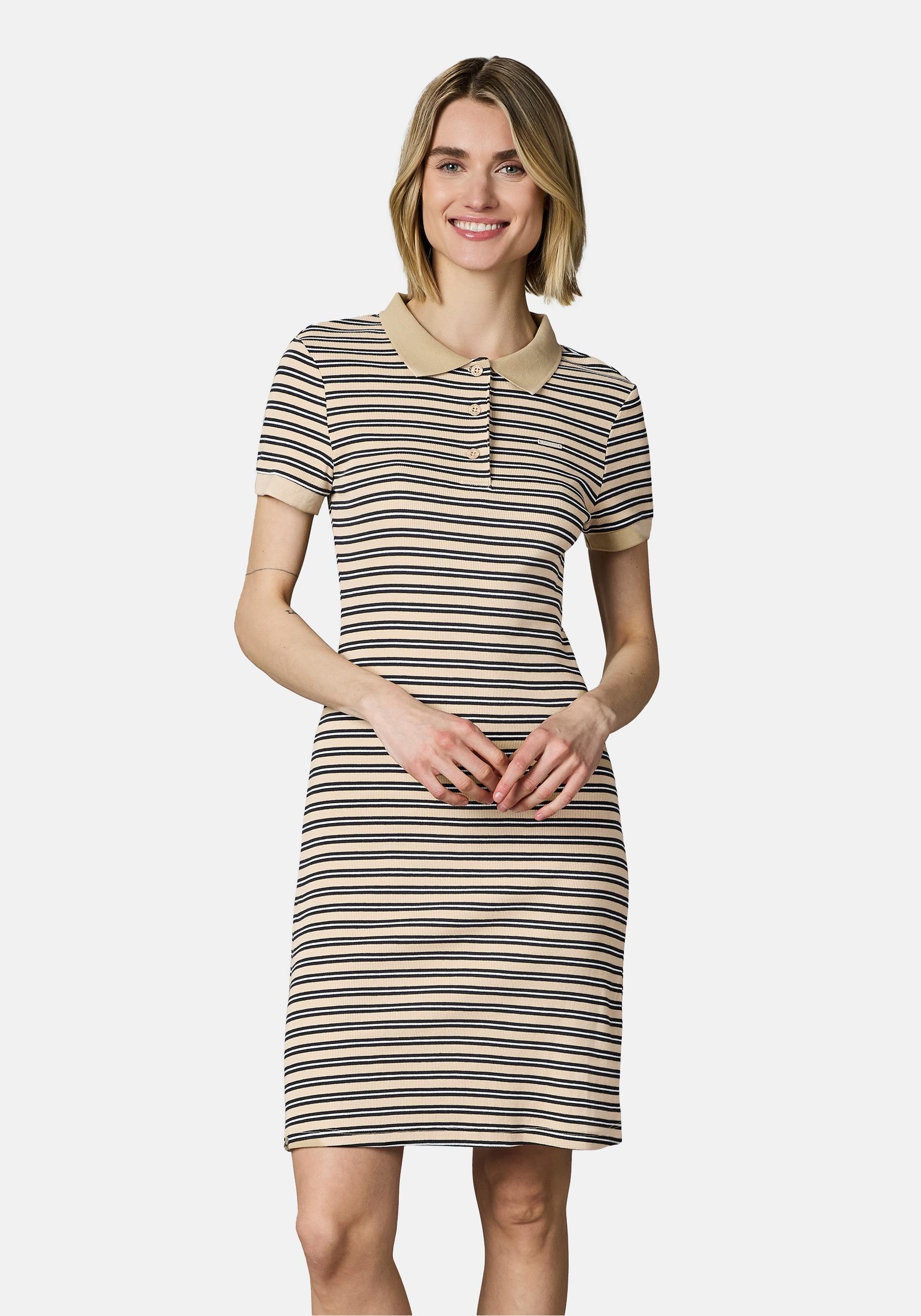 Ragwear A-Linien-Kleid "Colaro Stripes Dress YOUMODO" Ohne Taschen Gestreiftes Damen Minikleid mit Hemdkragen