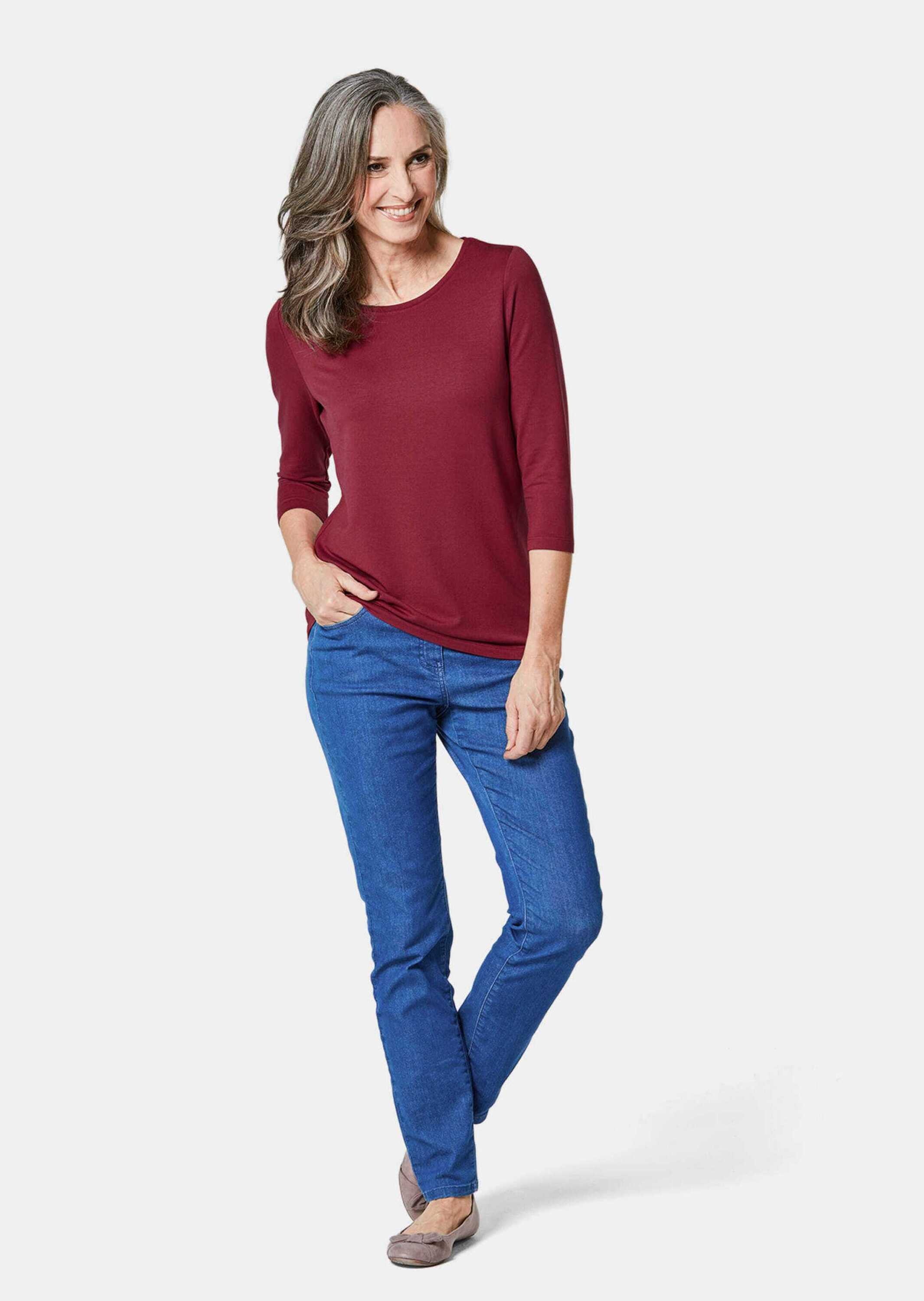 GOLDNER 3/4-Arm-Shirt »Kurzgröße Kombifreundliches Shirt mit ¾ Arm« Ohne