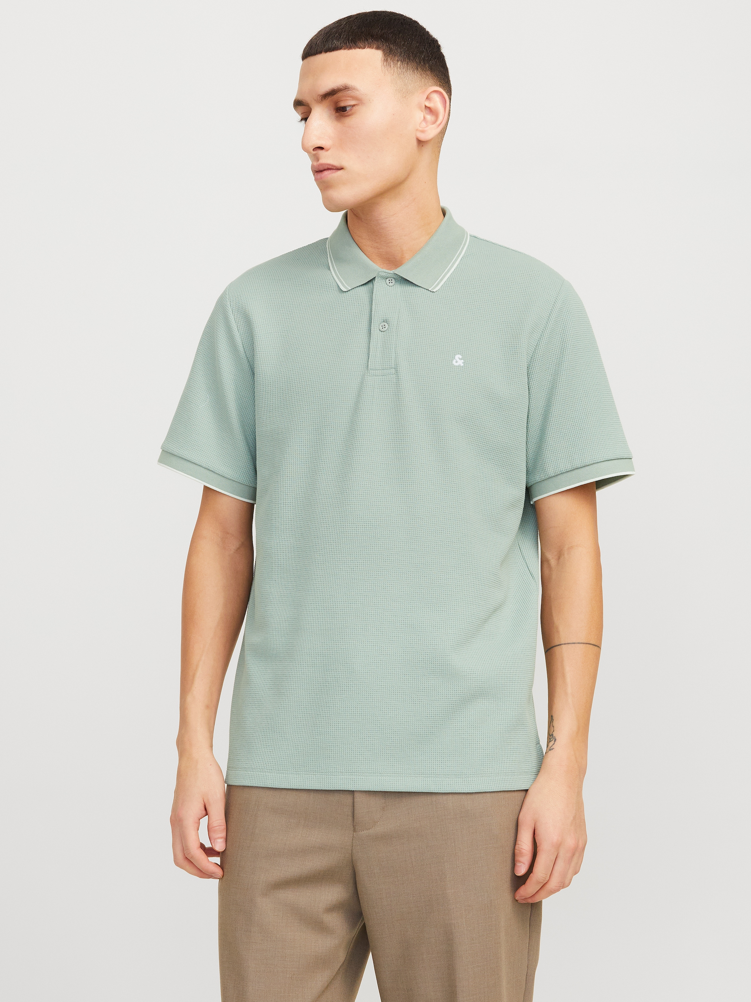 Jack & Jones Poloshirt "JJEAUSTIN POLO SS NOOS" Materialmix, regular fit günstig online kaufen