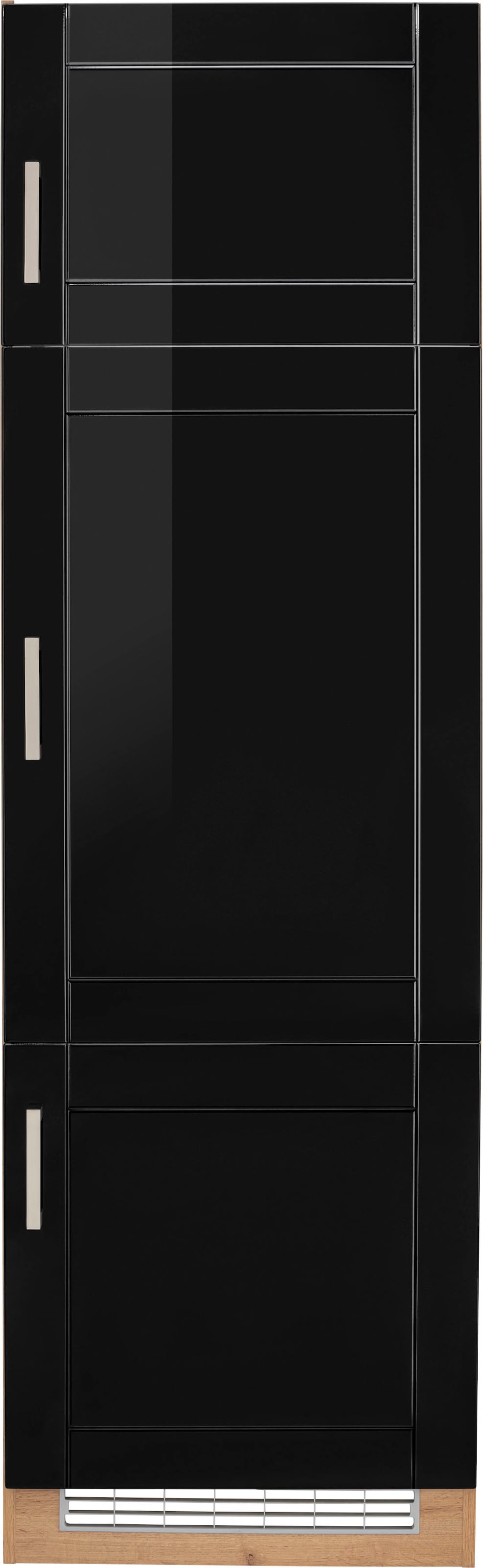 KOCHSTATION Kühlumbauschrank »KS-Tinnum«, 60 cm breit, 200 cm hoch, Metallgriffe, mit Nischenmaß 88 cm