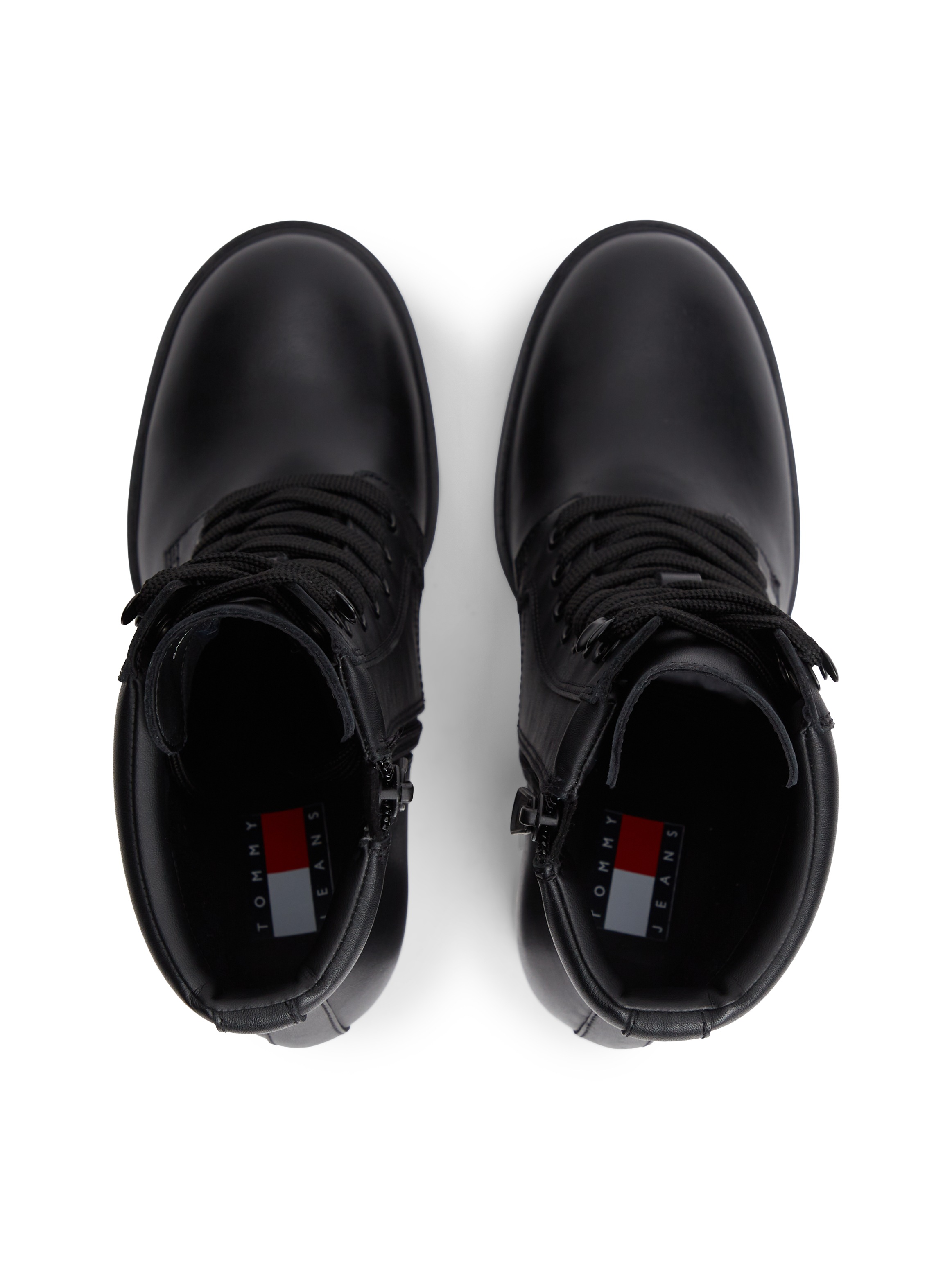 Tommy Jeans High-Heel-Stiefelette »TJW LACE UP HIGH HEEL BOOTS«  Blockabsatz, Schnürstiefelette mit Logoflag