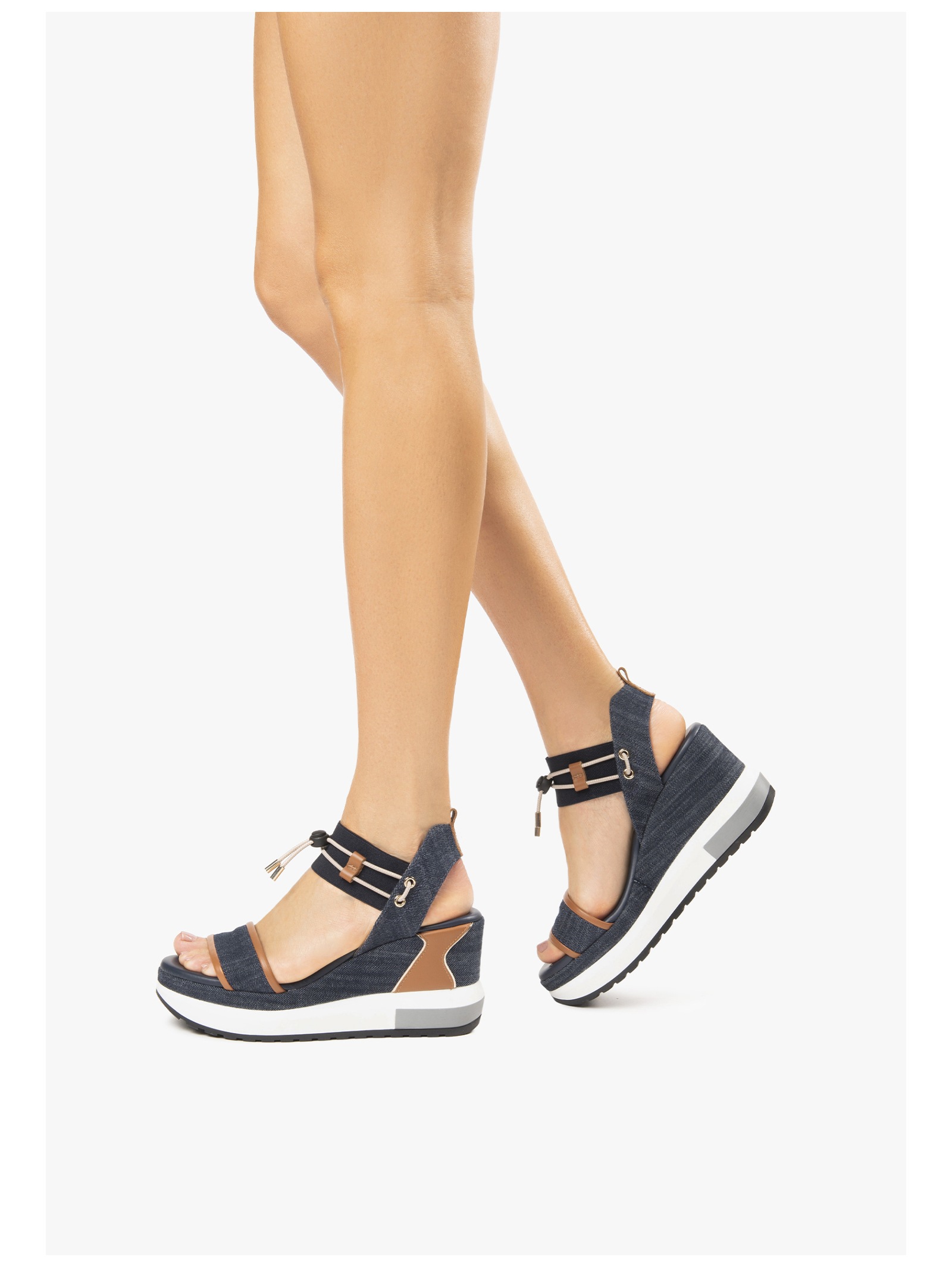 Nero Giardini Keilsandalette »Nero Giardini Sandalen Lederimitat/Textil«