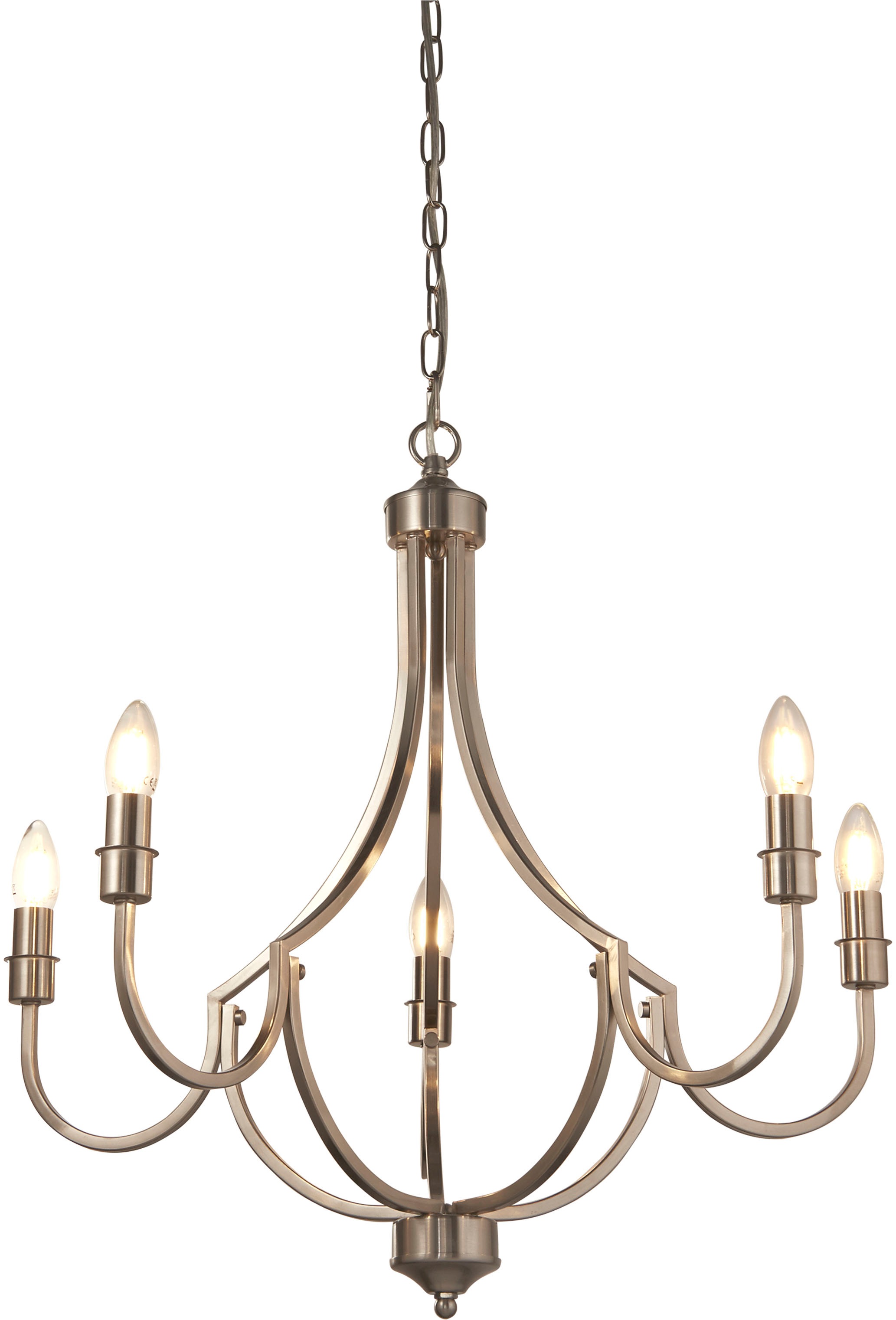Searchlight Kronleuchter »Hängeleuchte Lodge, 5-flammig«, 5 flammig, Leuchtmittel E14 | ohne Leuchtmittel, Elegante Optik