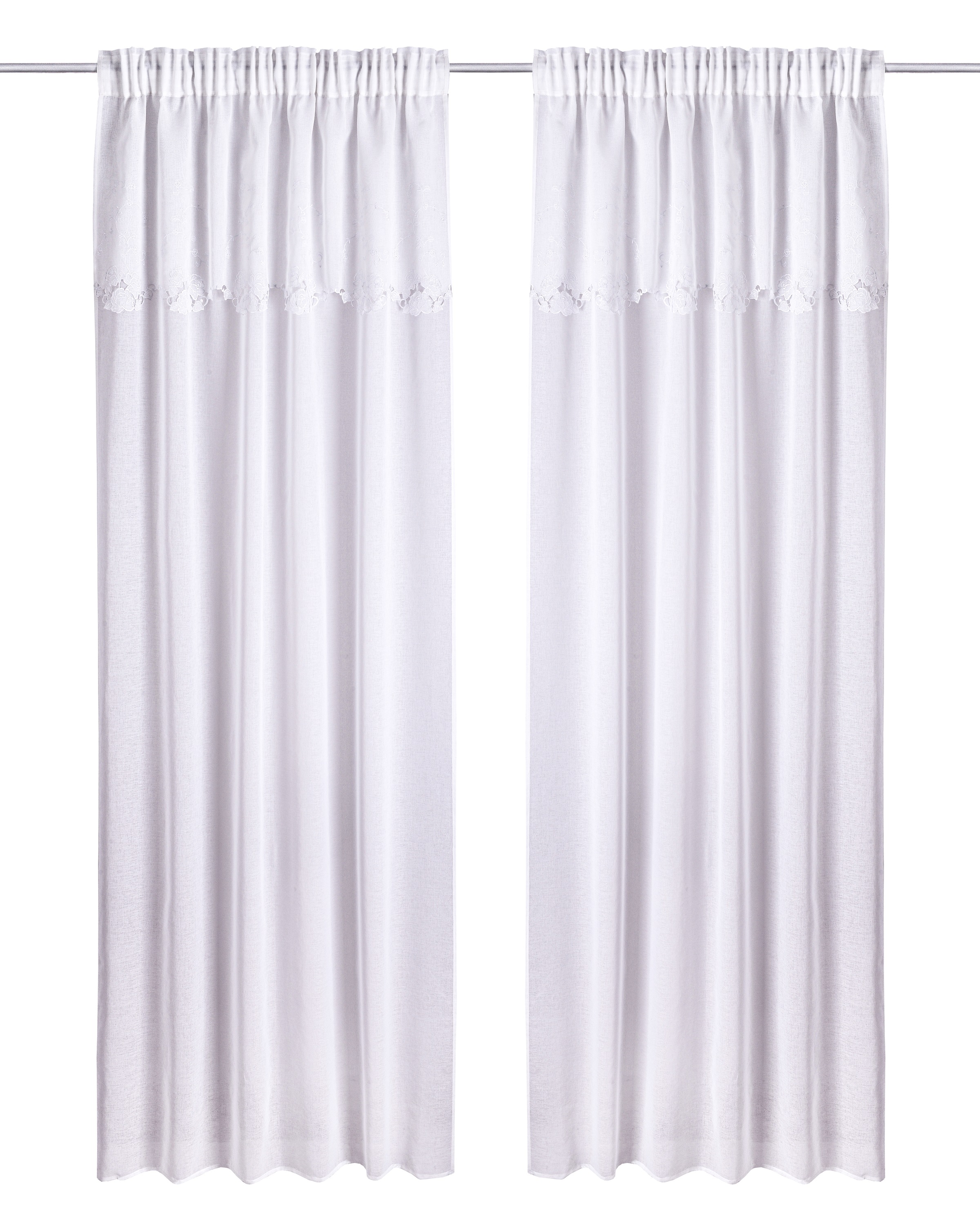 Home affaire Gardine "Riedbach" Multifunktionsband 1 Stk. tlg. mit floraler günstig online kaufen