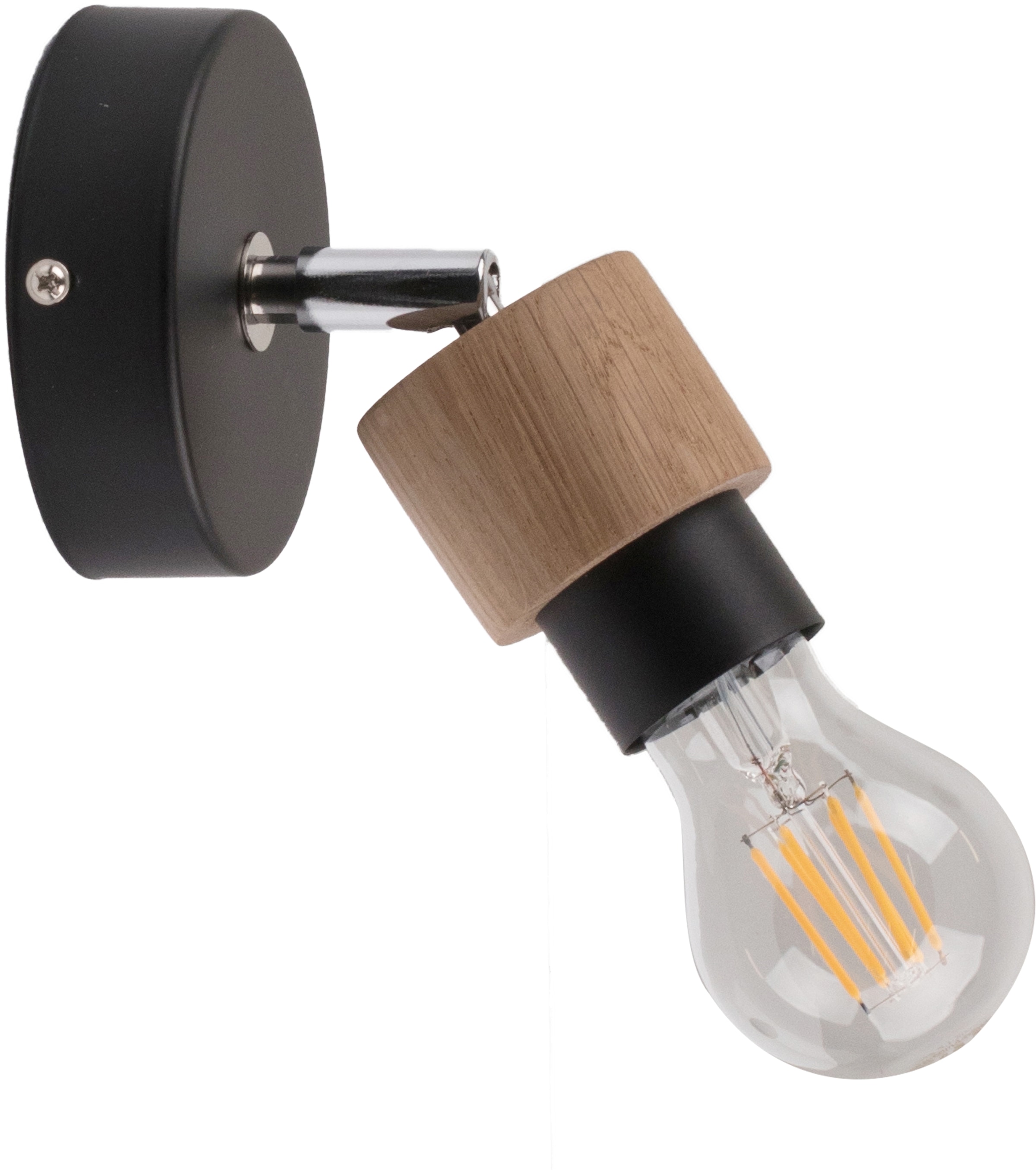 BRITOP LIGHTING Wandstrahler »MARJOLAINE«, Leuchtmittel E27 | Leuchtmittel wechselbar-ohne Leuchtmittel, Bewegliche Spots, aus Eichenholz, Nachhaltig mit FSC®-Zertifikat