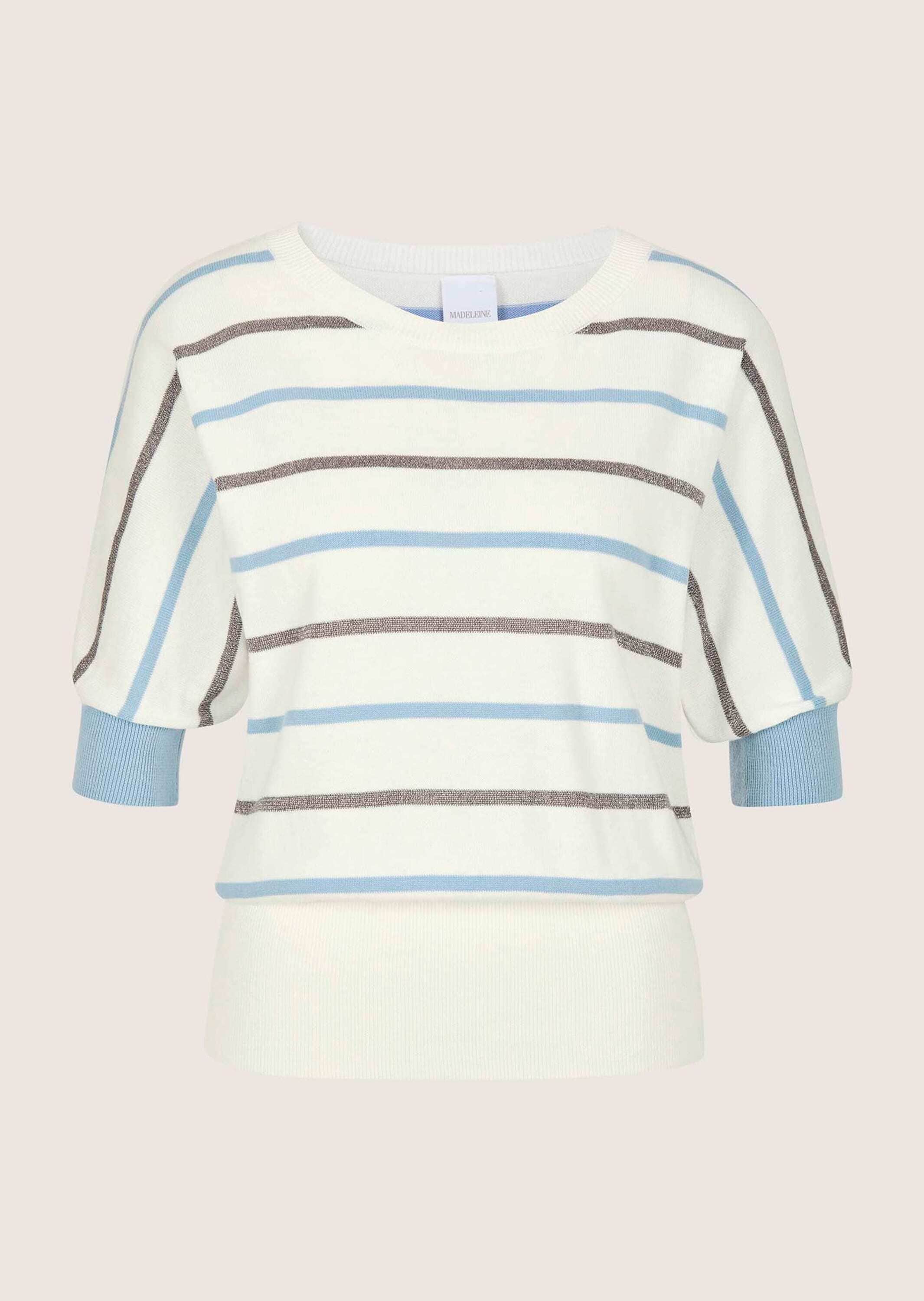 MADELEINE Longpullover "Strickpullover Ringelpullover mit Glanzgarn" Breite günstig online kaufen