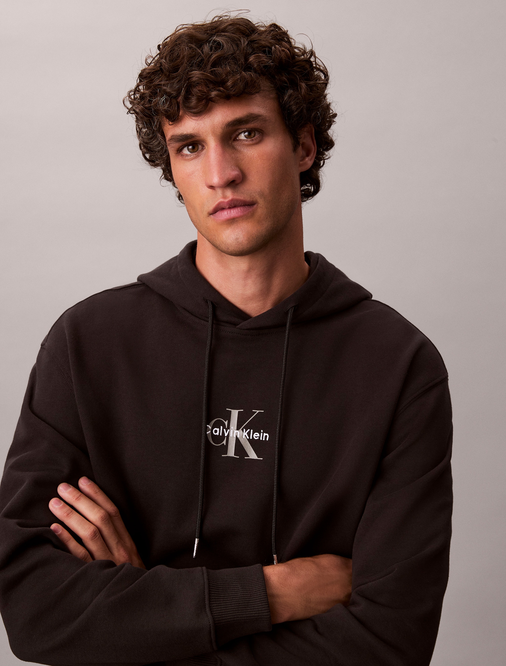 Calvin Klein Jeans Sweatshirt »LS EU 350TERRY MICRO MONOLOGO HO«, Kapuze, regular fit