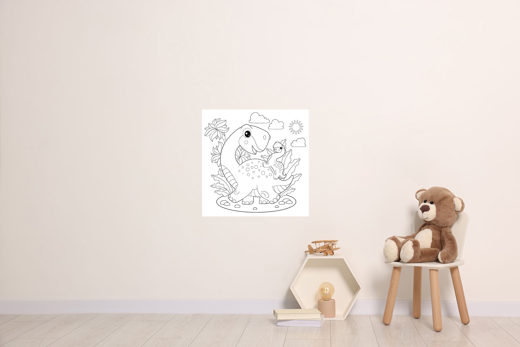 queence Wandsticker "Dinosaurier" DIY-Wandsticker zum Bemalen günstig online kaufen