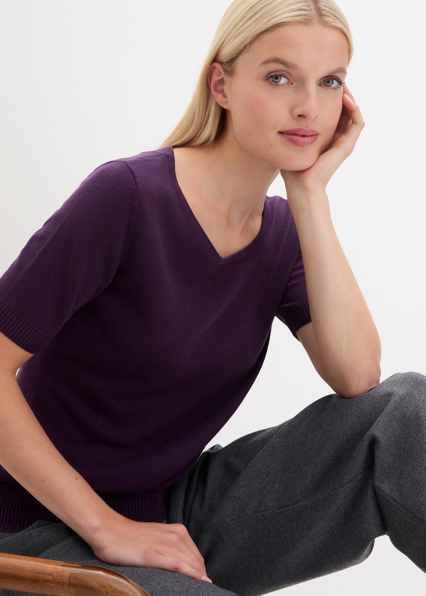 Thumbnail - bonprix Strickpullover "Kurzarm Pullover" Kurzarm Pullover