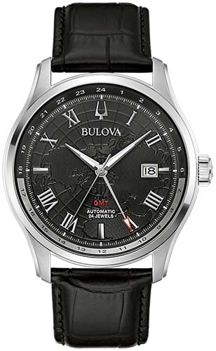 Bulova Mechanische Uhr »96B387«, Armbanduhr, Herrenuhr, Automatik, Lederarmband, Saphirglas