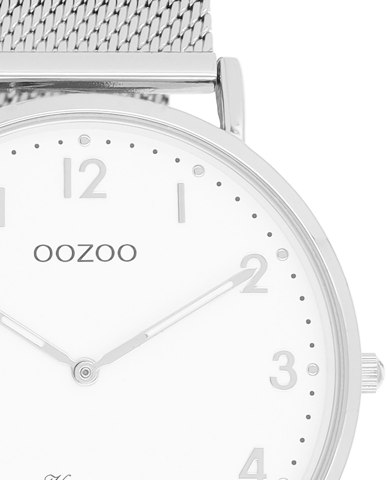 OOZOO Quarzuhr, Armbanduhr, Damenuhr, Herrenuhr, Edelstahlarmband, analog