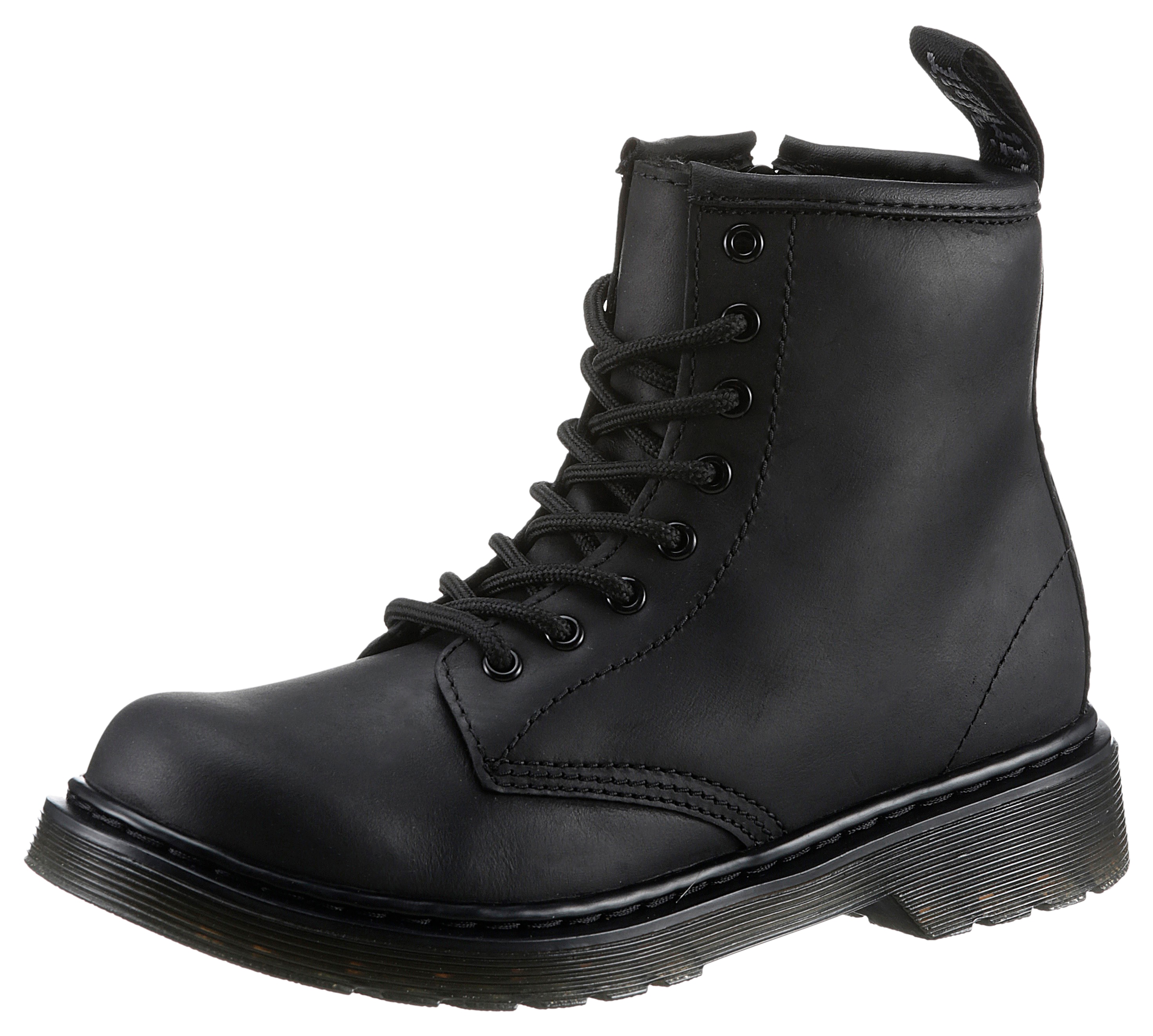 Dr. Martens Kids 1460 Junior Serena Mono Ankle Boots In Leather