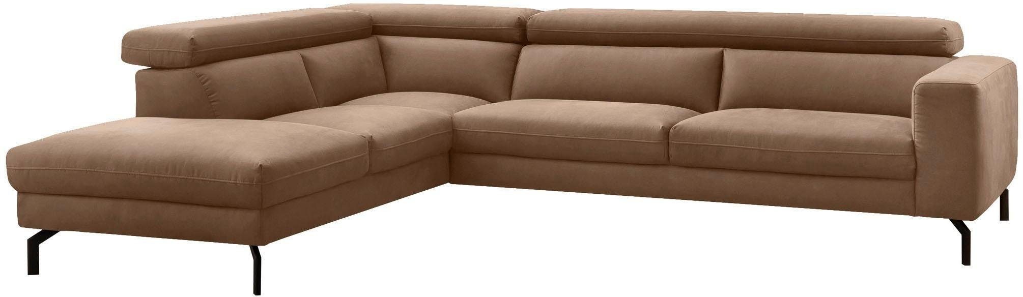 Home affaire Ecksofa "Olanta, modern und bequem, Breite 305cm, Fuß 16cm hoc günstig online kaufen