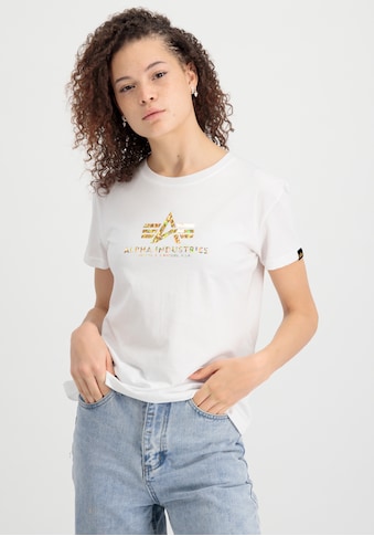 T-Shirt »ALPHA INDUSTRIES Women - T-Shirts New Basic T Hol. Print Wmn«