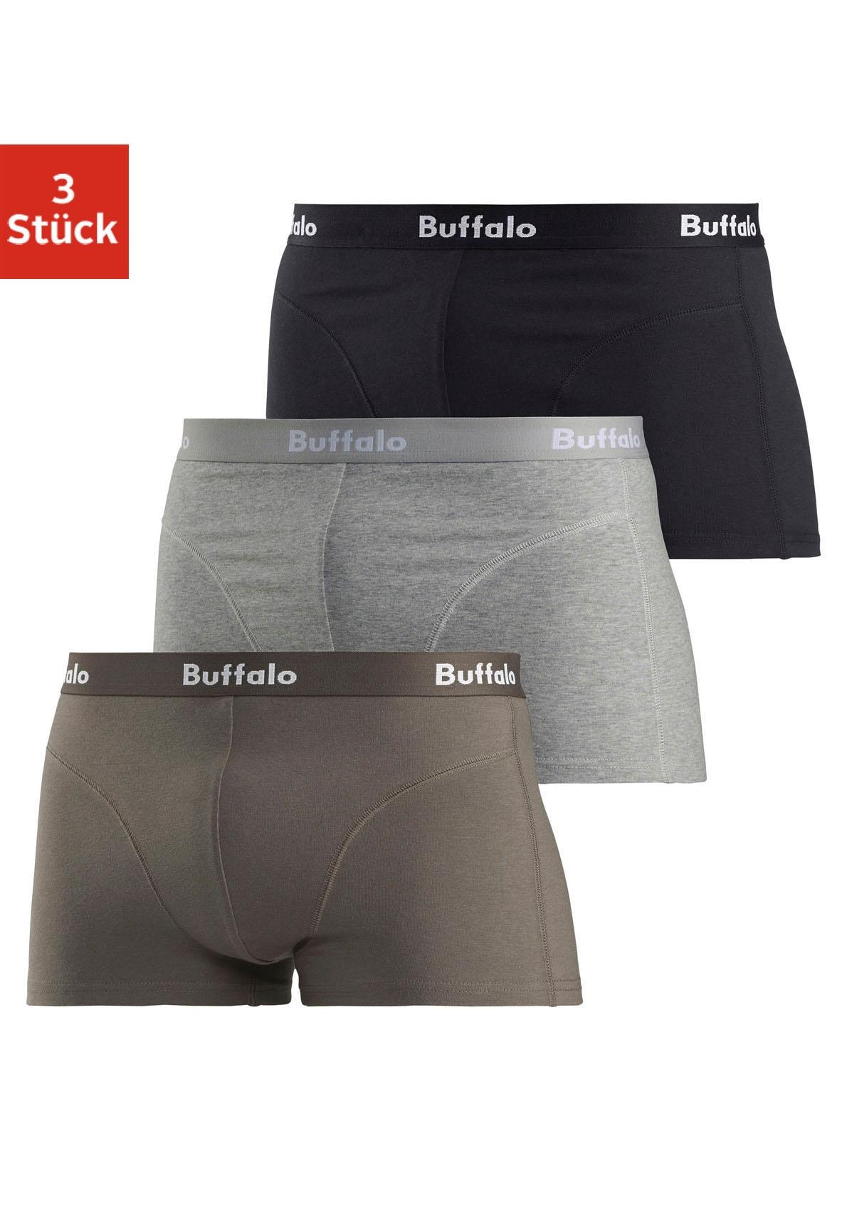 Buffalo Hipster, (Packung, 3 St.), knapp sitzende Boxershorts aus Baumwollm günstig online kaufen