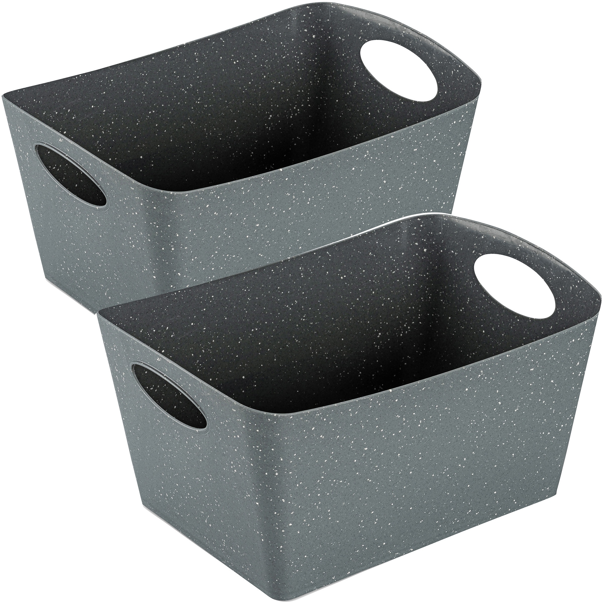 KOZIOL Organizer "BOXXX M", (Set, 2 St.), Aufbewahrungsbox, Made in Germany, 100% recyceltes Material, 3,5 Liter