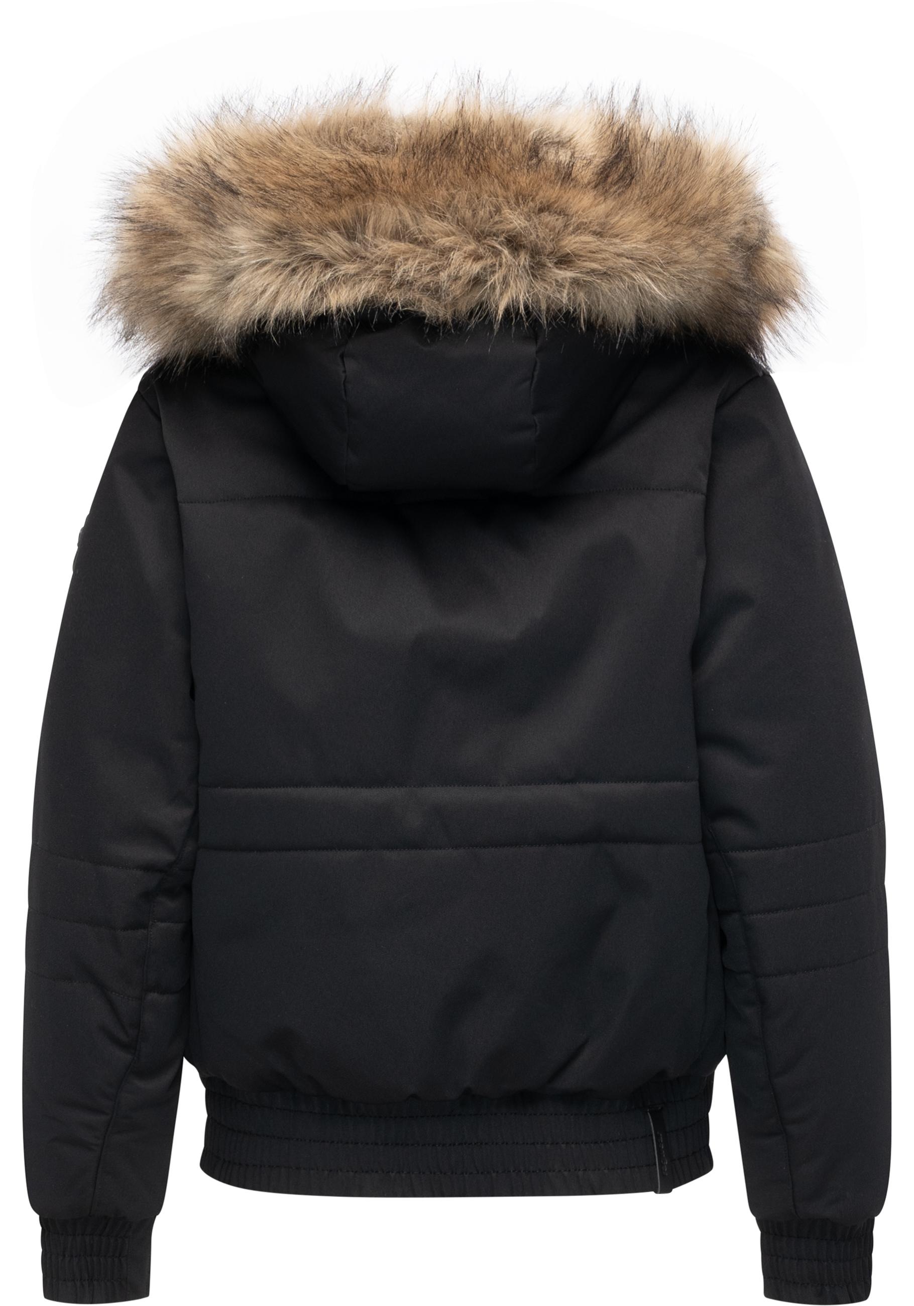 Thumbnail - Ragwear Winterjacke "Deluxia YOUMODO" mit Kapuze modische Damen Bomberjacke mit Kunstfell