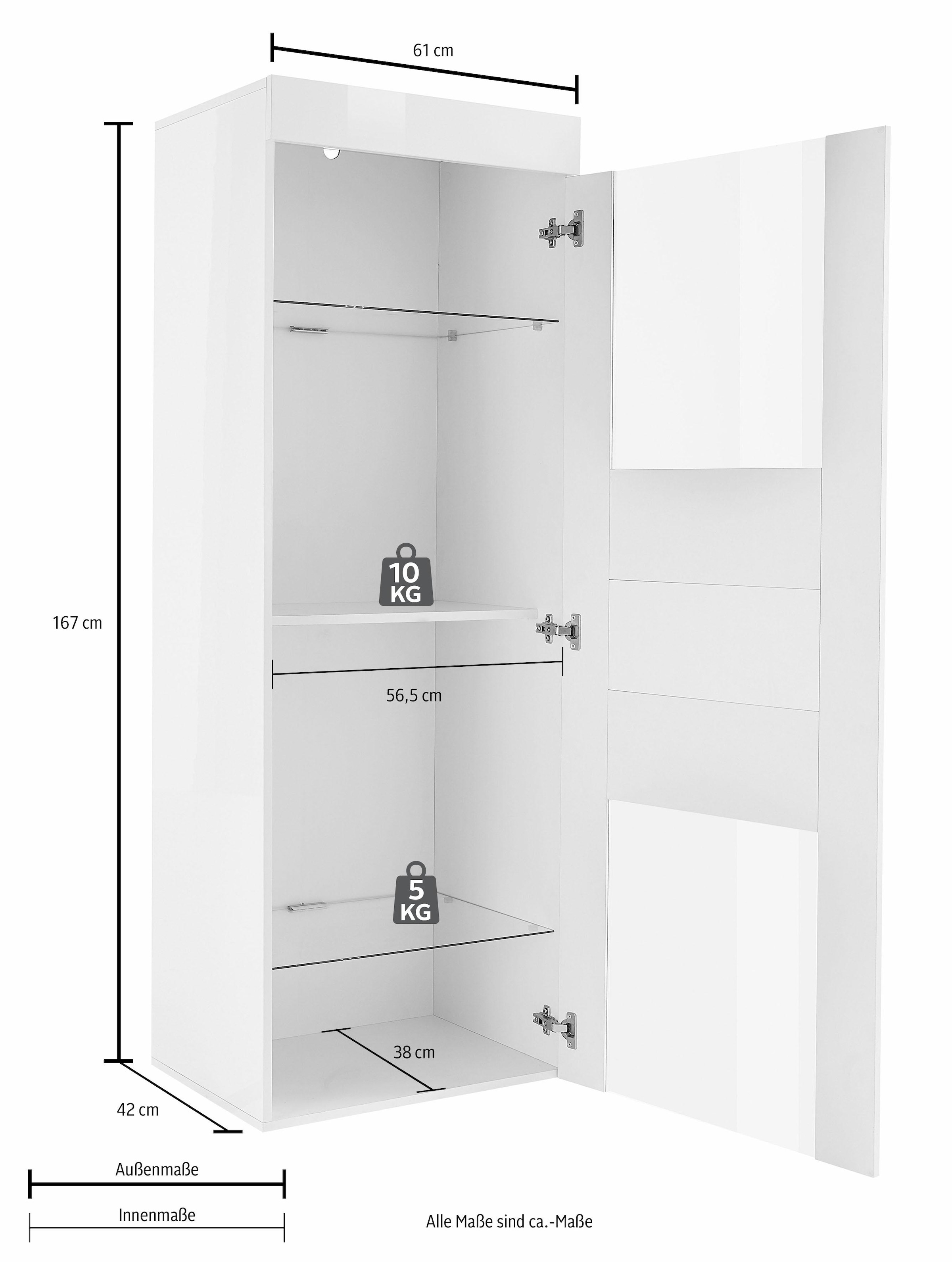 INOSIGN Stauraumvitrine »EASY«, Höhe 167 cm