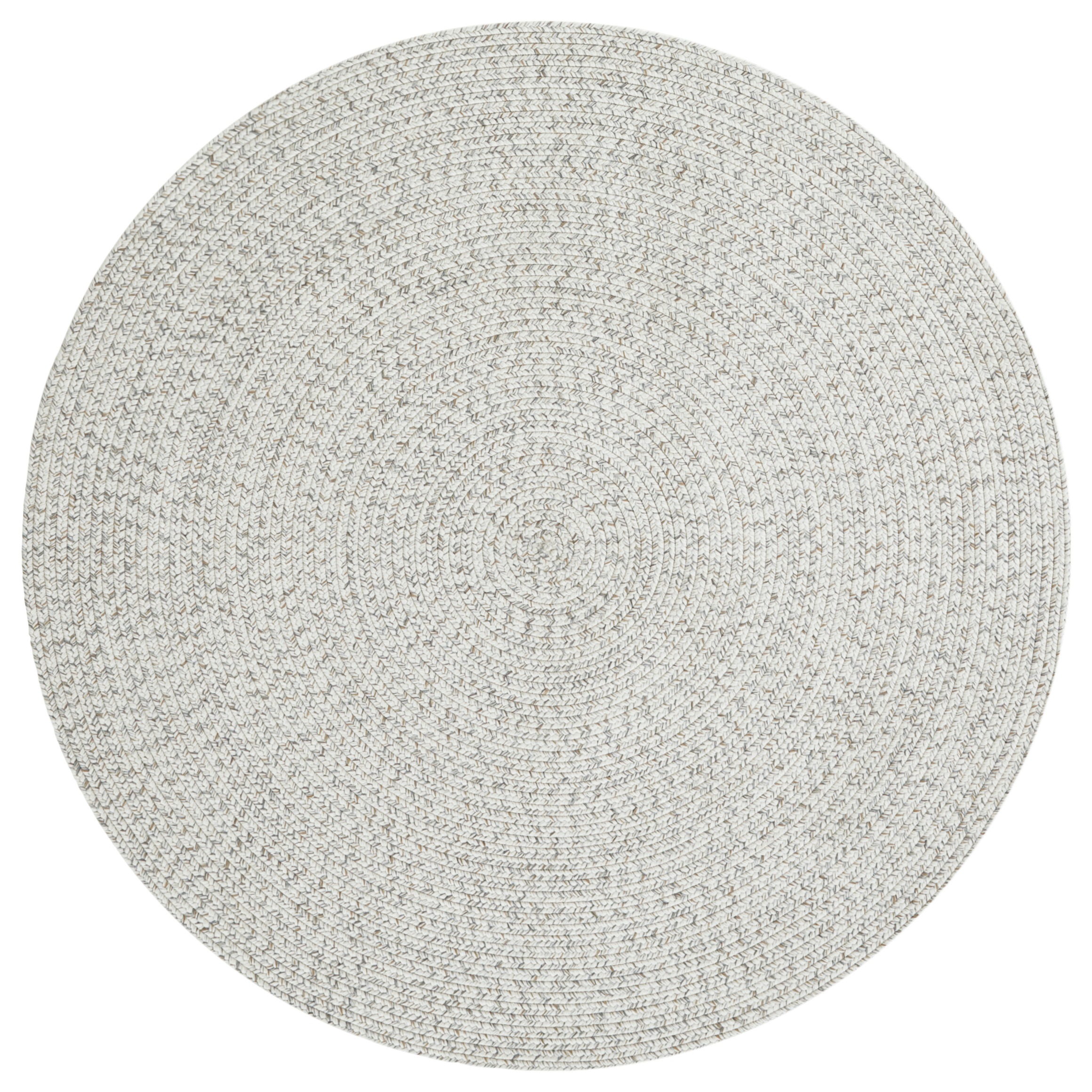 Teppich HANSE HOME "Trenzado", grau (hellgrau, weiß), H:10mm Ø:150cm, Polypropylen, Teppiche, Teppich, In- & Outdoor, Handmade-Look, Gewebt, Wetterfest, Balkon, Wohnzimmer 2