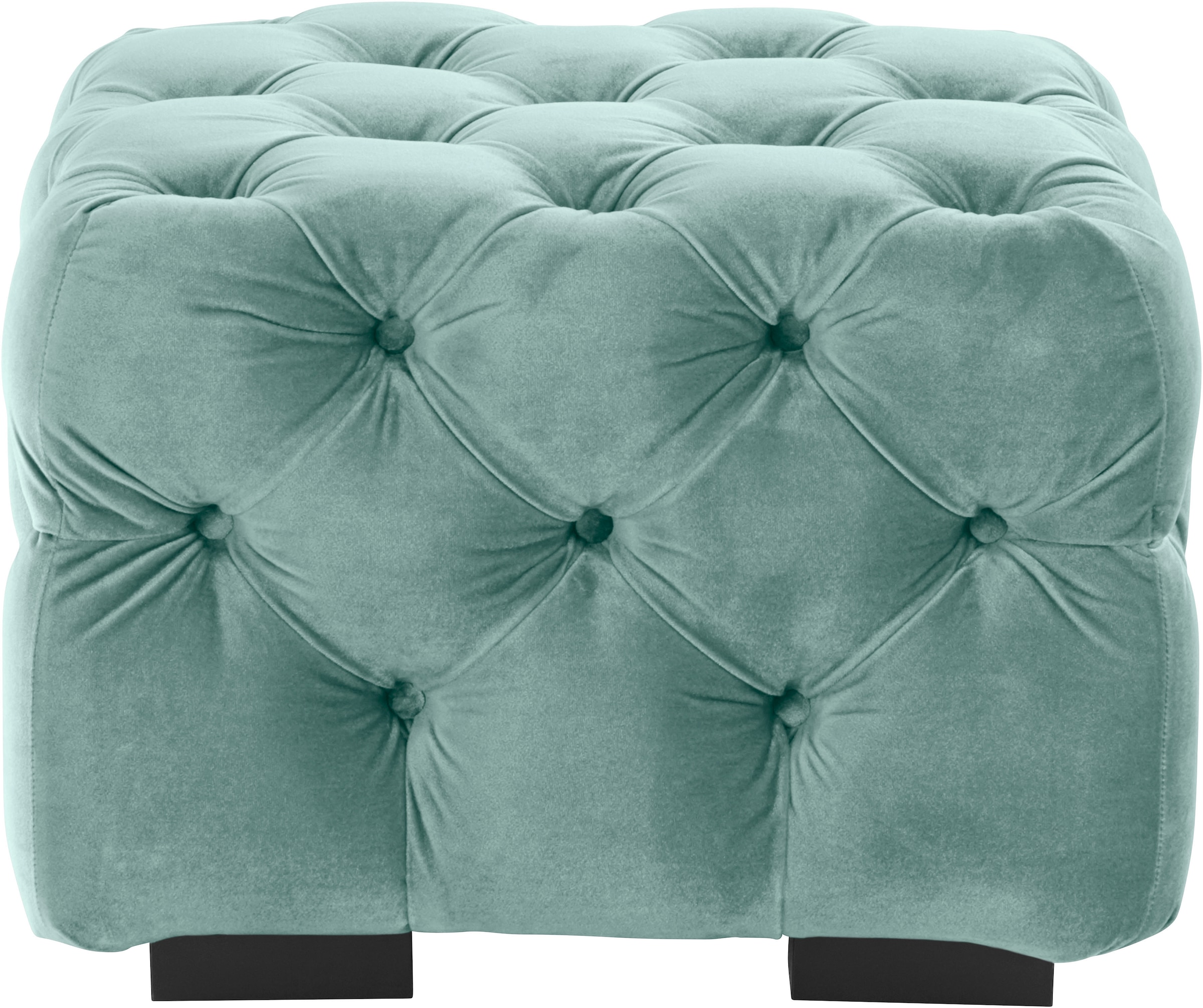Guido Maria Kretschmer Home&Living Polsterhocker »Kalina«, mit klassischer Chesterfield-Knopfheftung, passend zur Serie "Kalina"