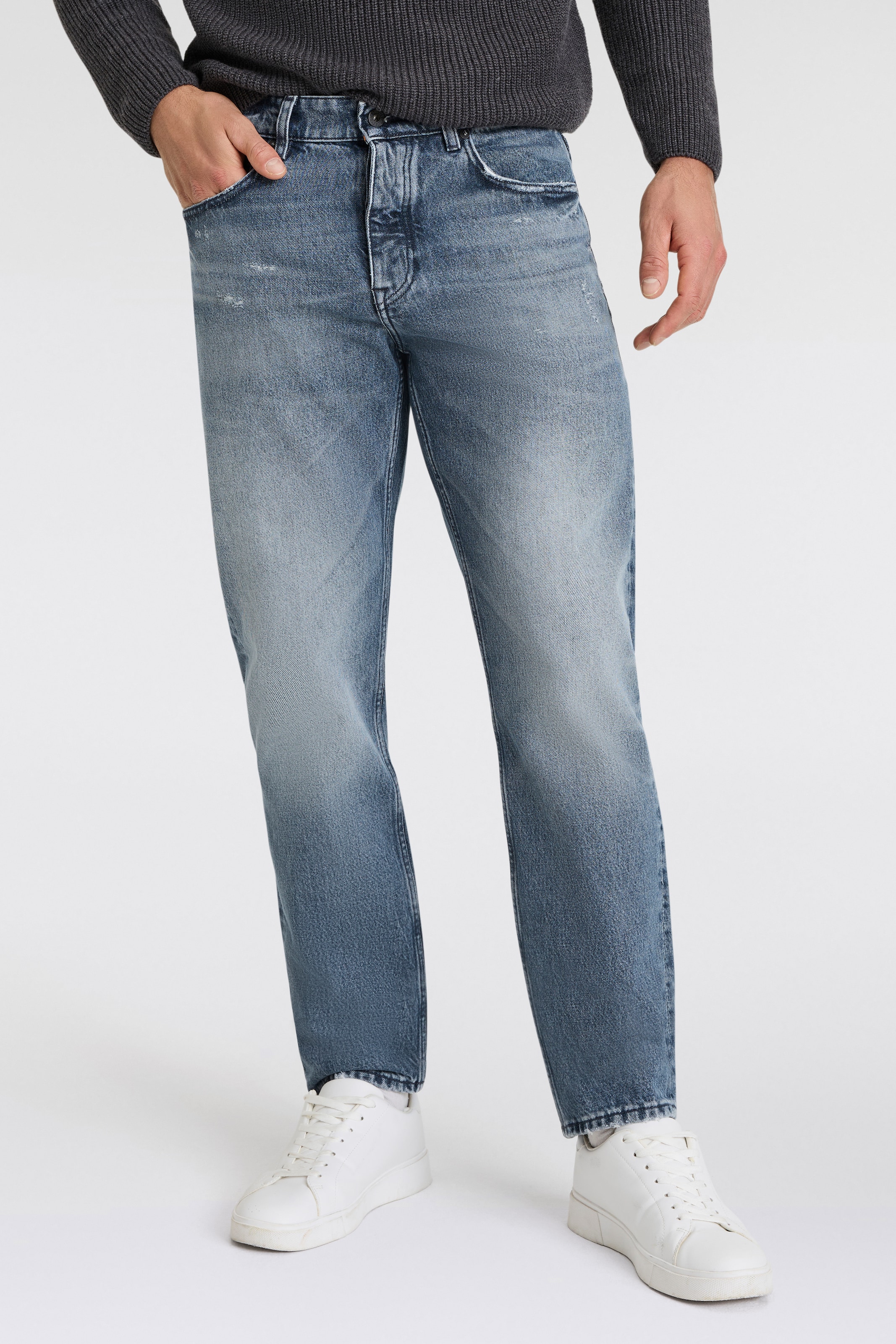 BOSS ORANGE Straight-Jeans "TROY BO-BF", mit BOSS Leder-Badge