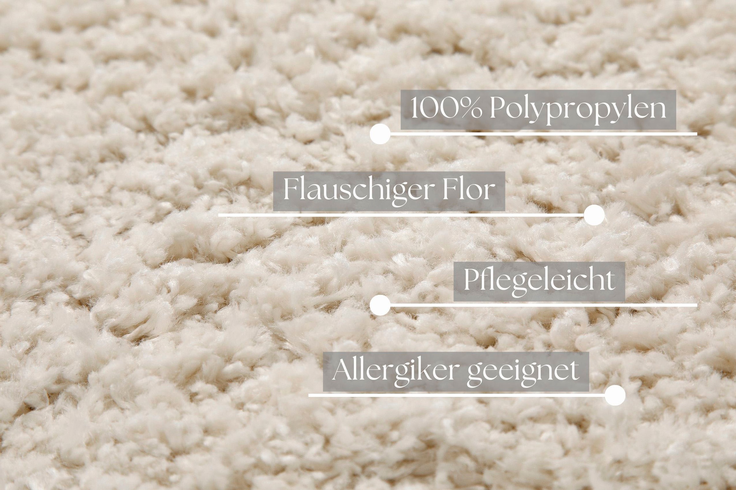 my home Hochflor-Teppich »Cressida, auch als Läufer erhältlich«, rechteckig, 35 mm Höhe, Langflor, Shaggy im Berber Stil, schlicht, klassisch, Wohnzimmer