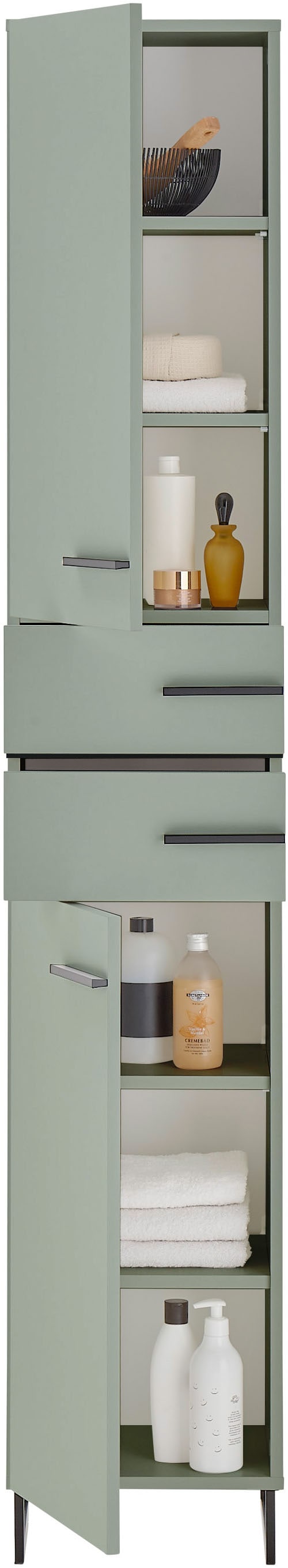 BASIC by Balculina Hochschrank »Palermo, BxHxT 35x194x33 cm« 1 Stk. tlg. Breite 35cm, Softclose, Metallfüße