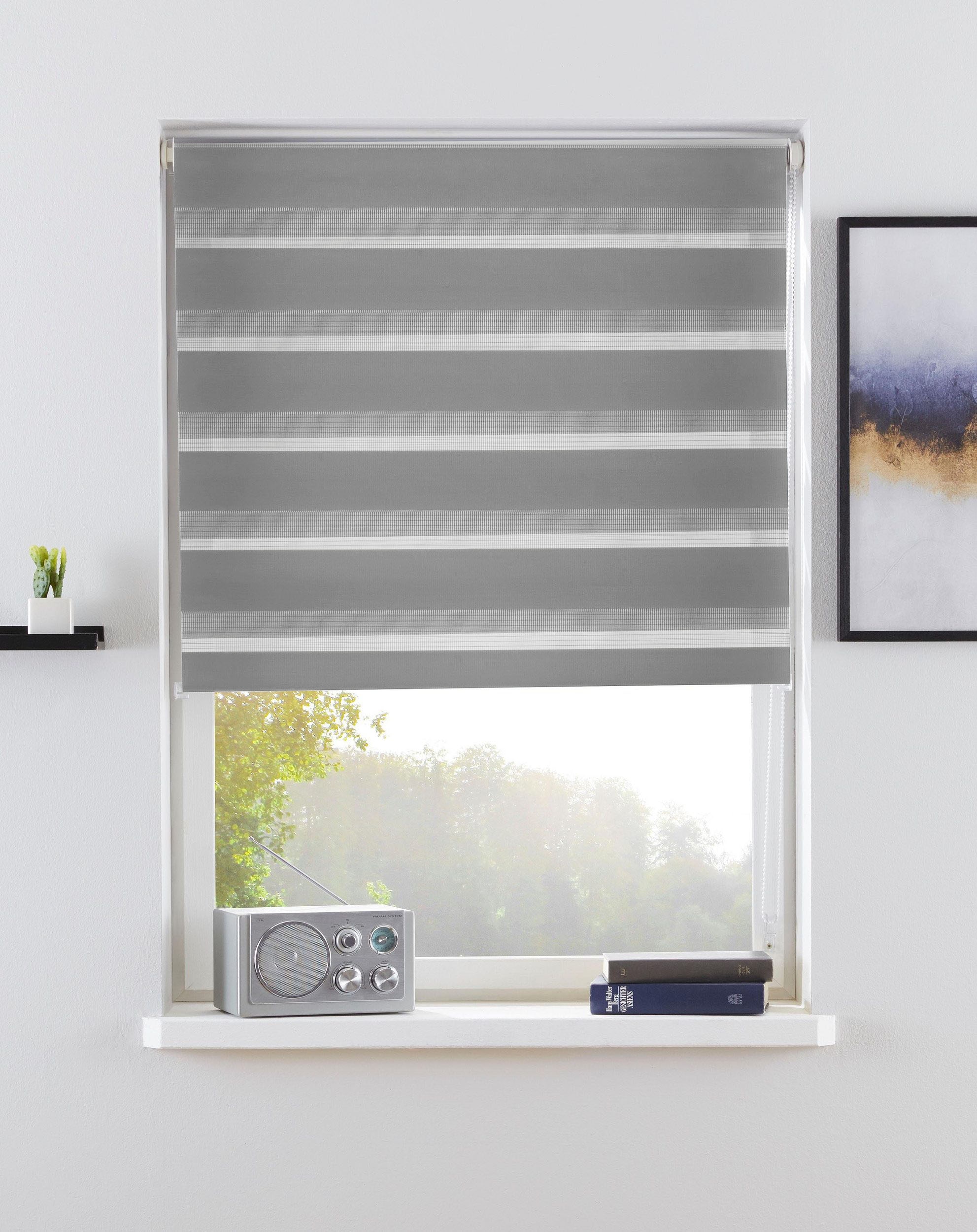 my home Doppelrollo "MARANO" Lichtschutz Sichtschutz  Verdunkelung ohne Boh günstig online kaufen