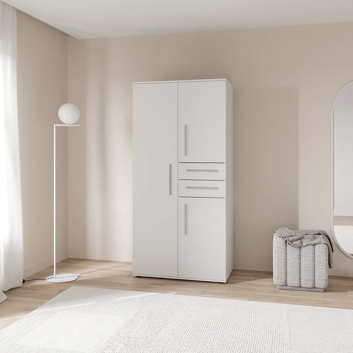 Demeyere GROUP Kleiderschrank "Versatil" B/H/ T ca. 90x190cmx50cm, Schublad günstig online kaufen