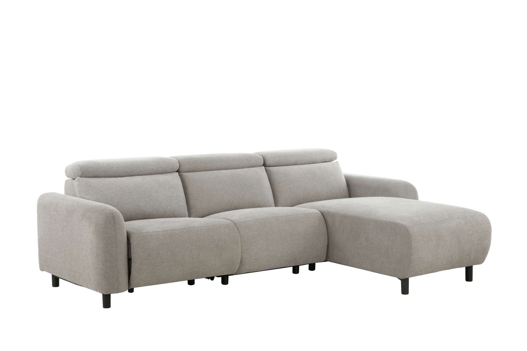 Home affaire Ecksofa »SKAANE Struktur, L-Form, 274 cm, manuelle u. elektrische Funktion,«, 274 cm, mit Kopfteilverstellung und man. oder elektr. Relaxfunktion