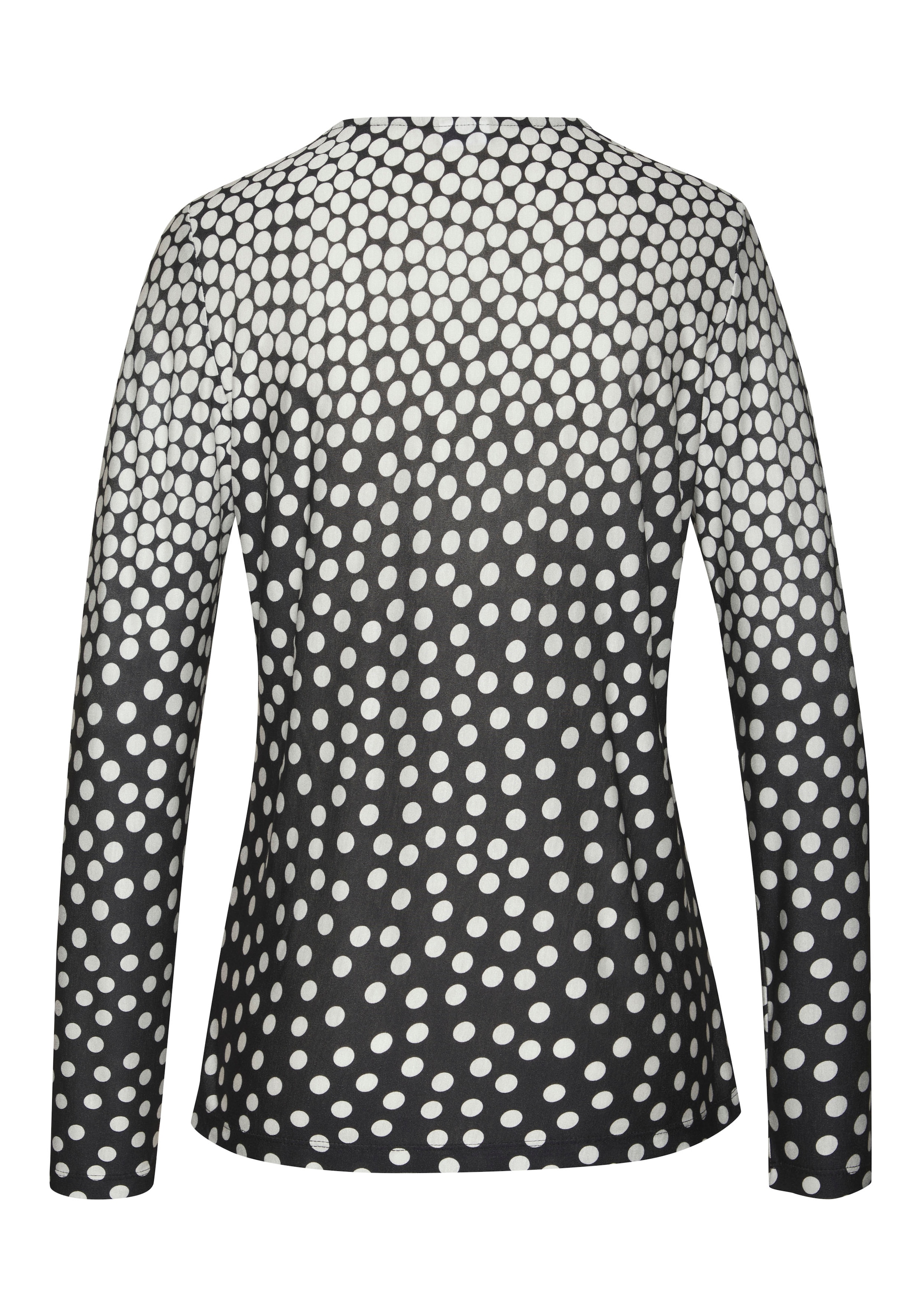 LASCANA Langarmshirt, mit kleinem Ausschnitt, Jerseyshirt, Dot-Print