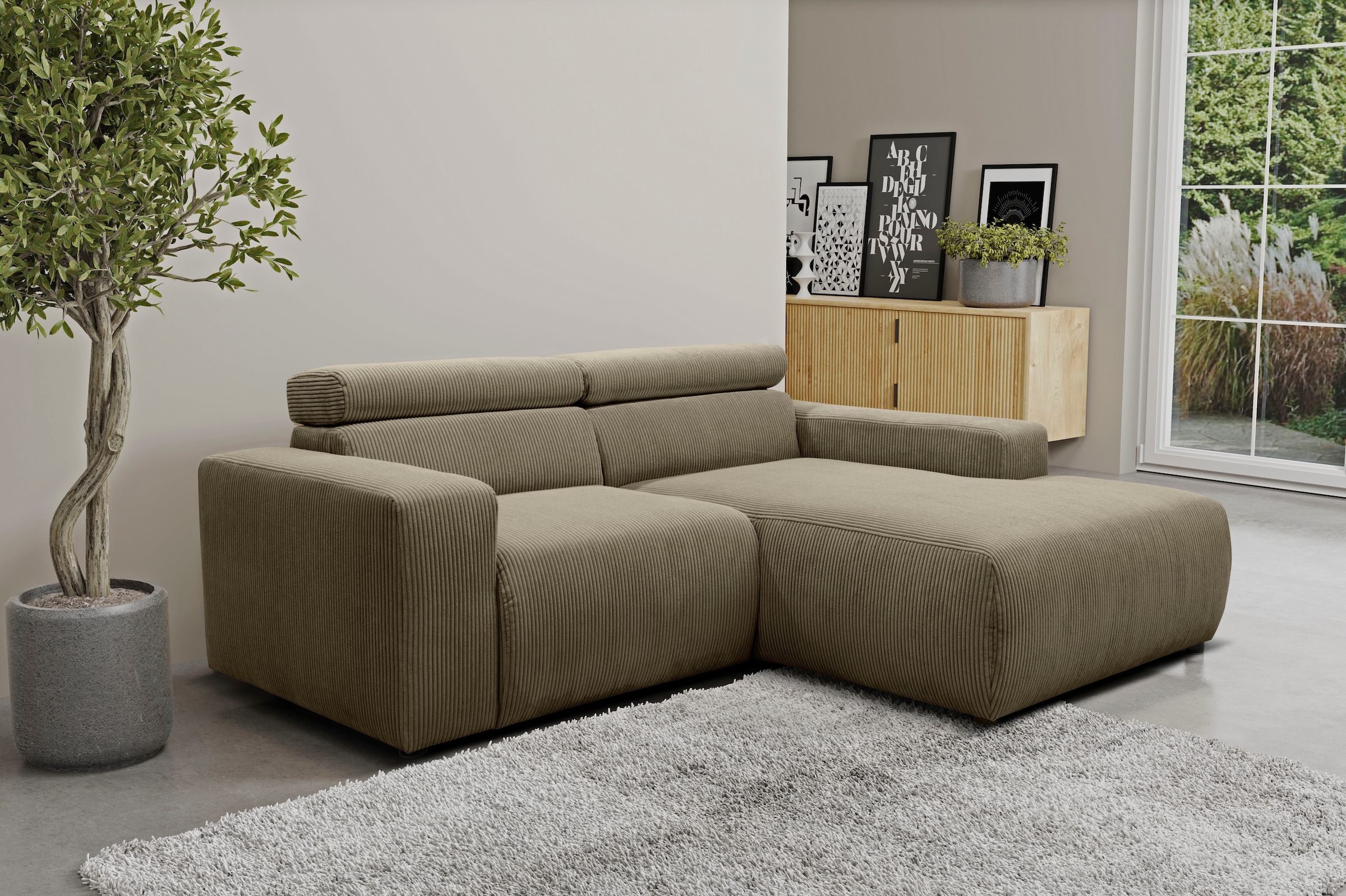 DOMO collection Ecksofa "Brandon Sitzbelastung 140 kg, kleine Ausführung B/ günstig online kaufen