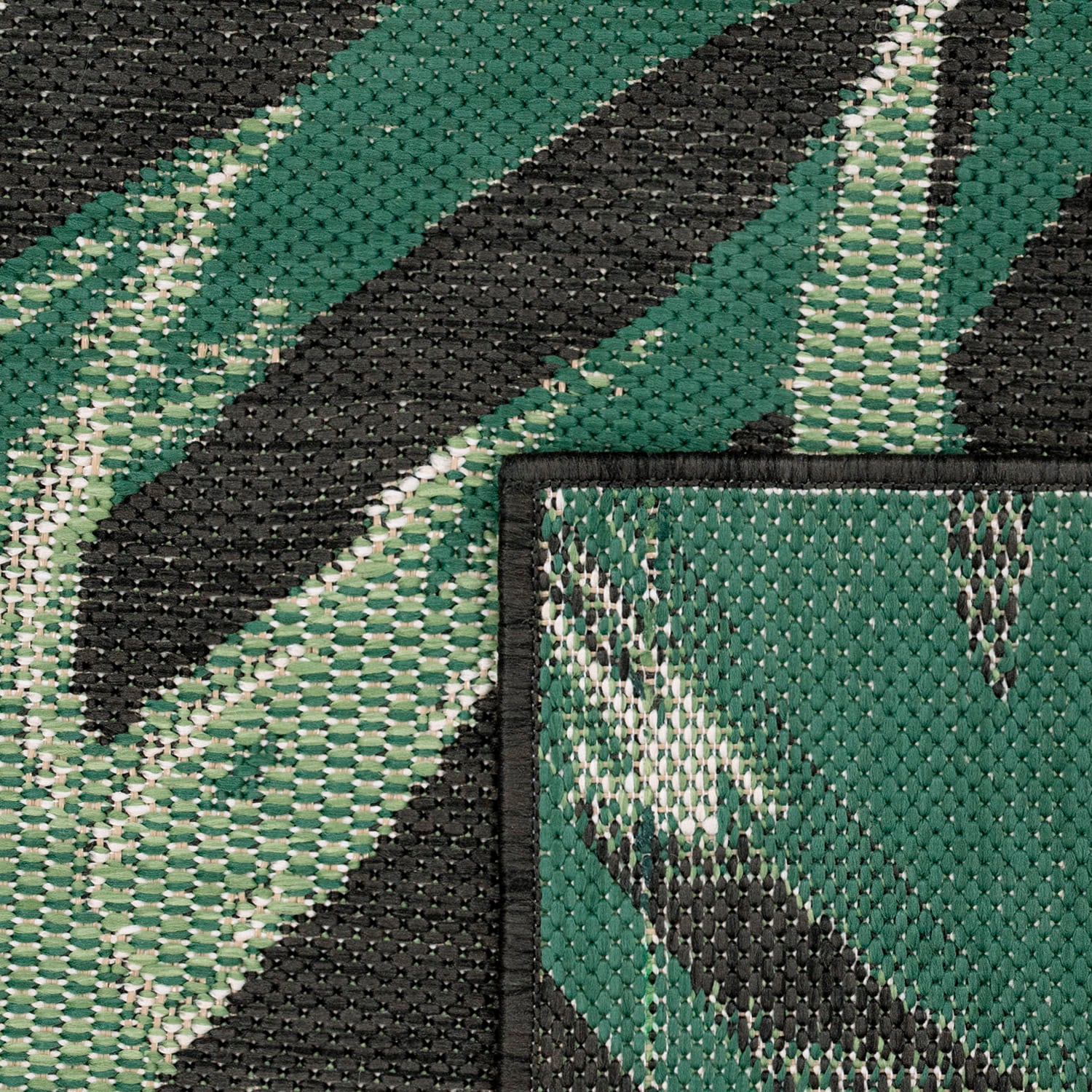 Paco Home Teppich »Ostende 552«, Palmenblätter, Rechnung Flachgewebe, auf Motiv und BAUR rechteckig, | Outdoor Wohnzimmer geeignet, In