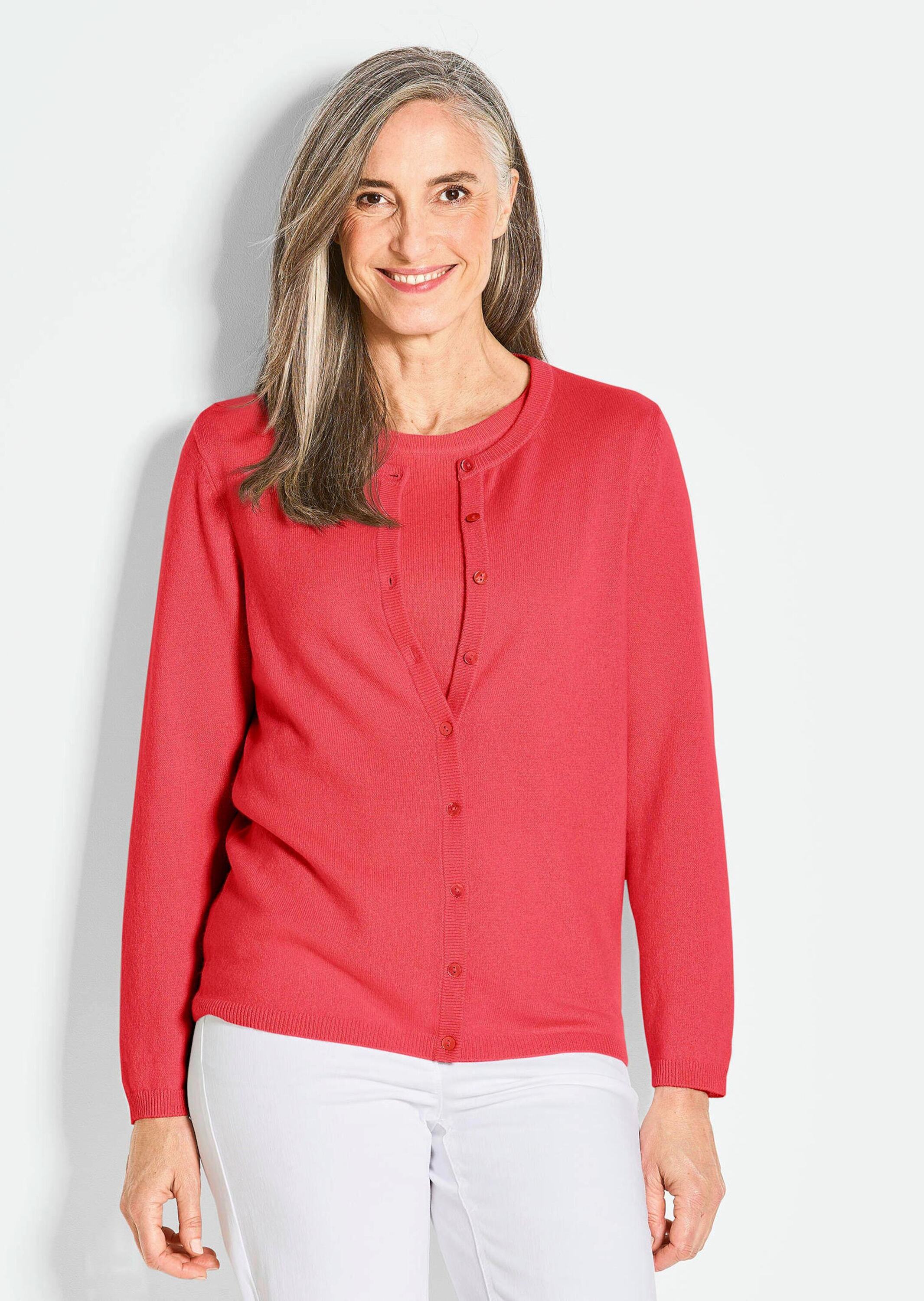 Thumbnail - GOLDNER Strickjacke "Kaschmirstrickjacke mit Rundhalsausschnitt" Ohne