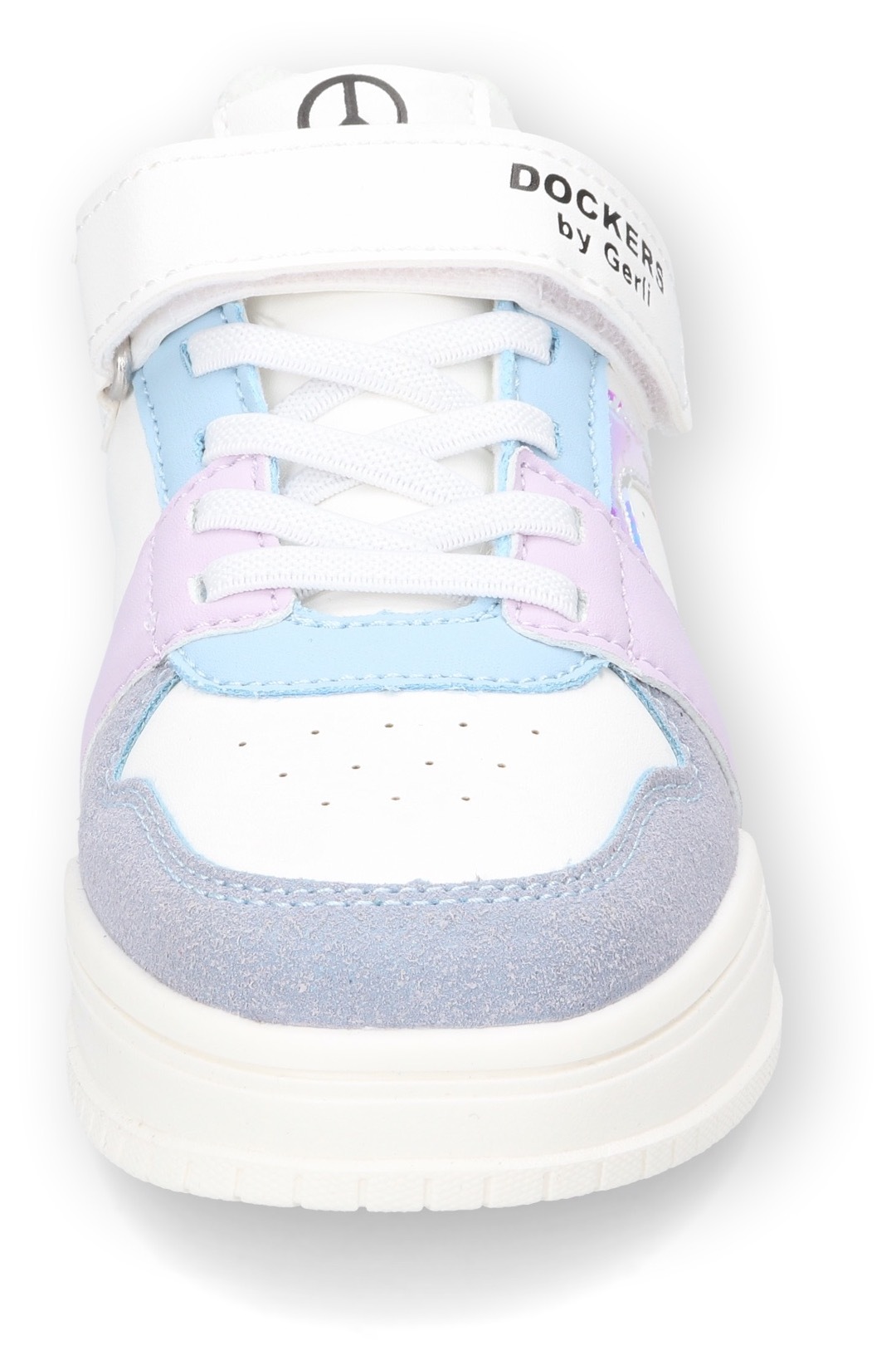 Dockers by Gerli Mädchen Retro Sneaker Weiß Multi Größe 34 3