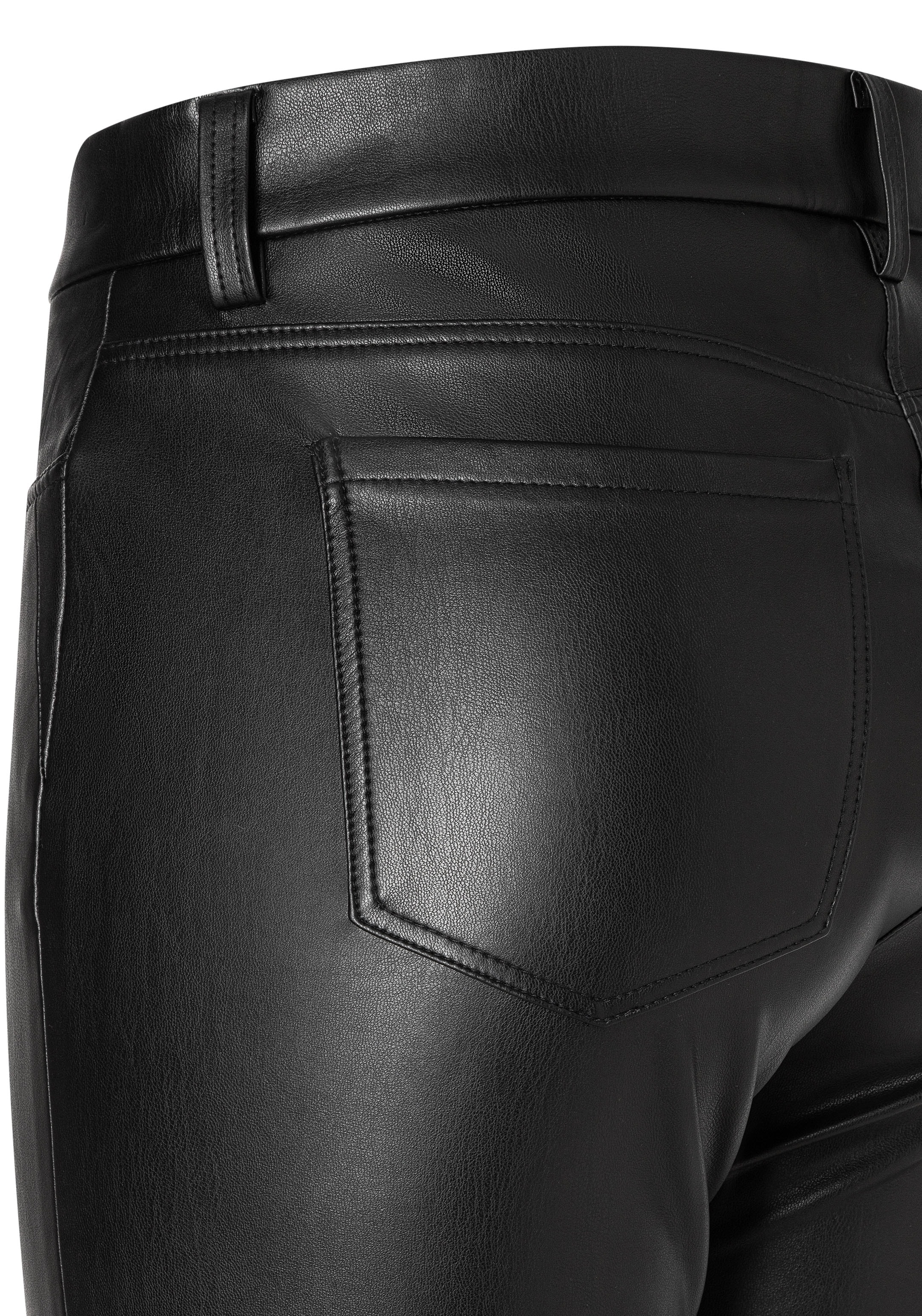 MAC Lederimitathose »SKINNY«, mit Taschen