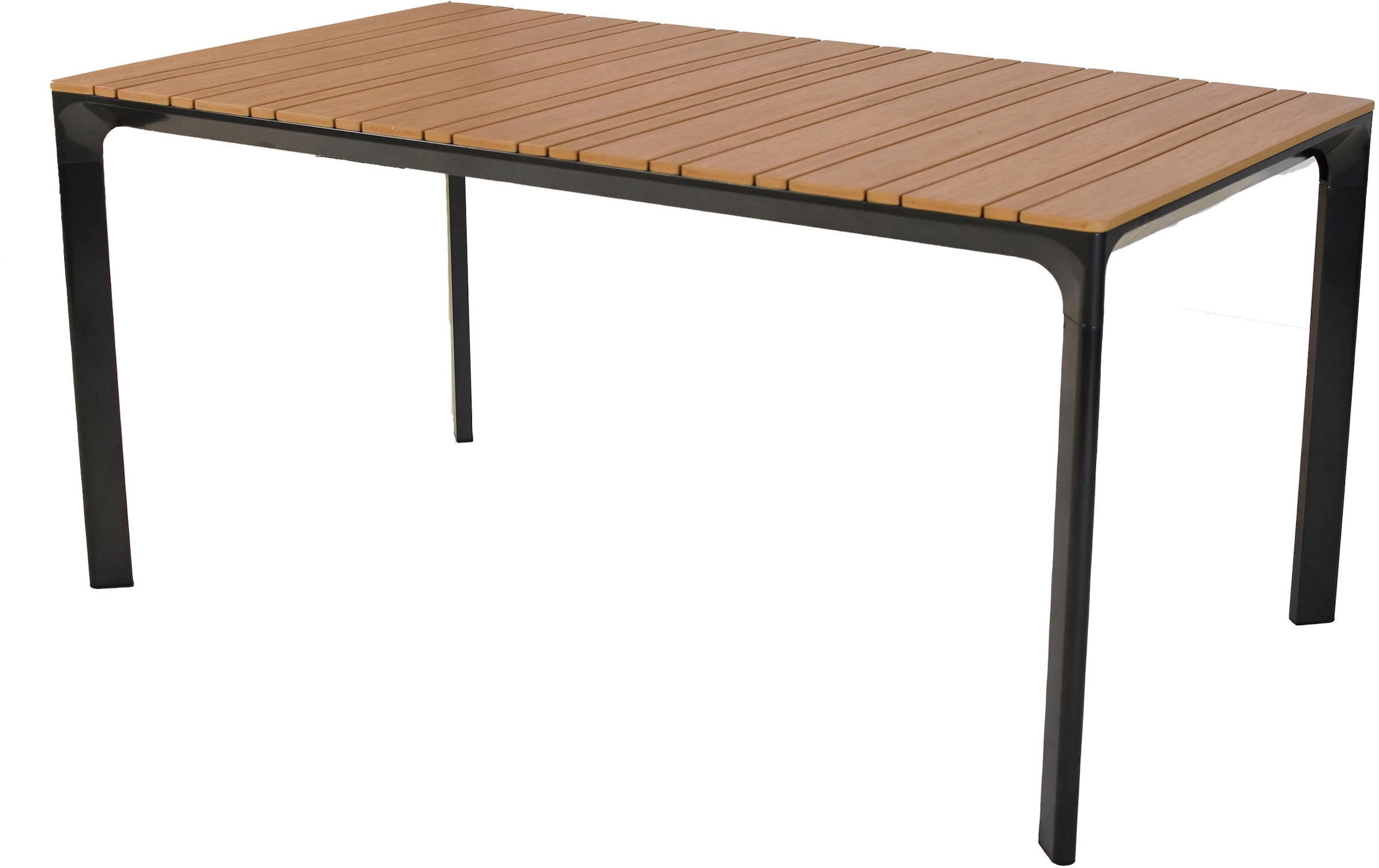 MERXX Garten-Essgruppe »»Paliano««, (Set, 5 tlg.), Applikationen, Armlehnen und Tischplatte aus Kunststoff in Holzoptik