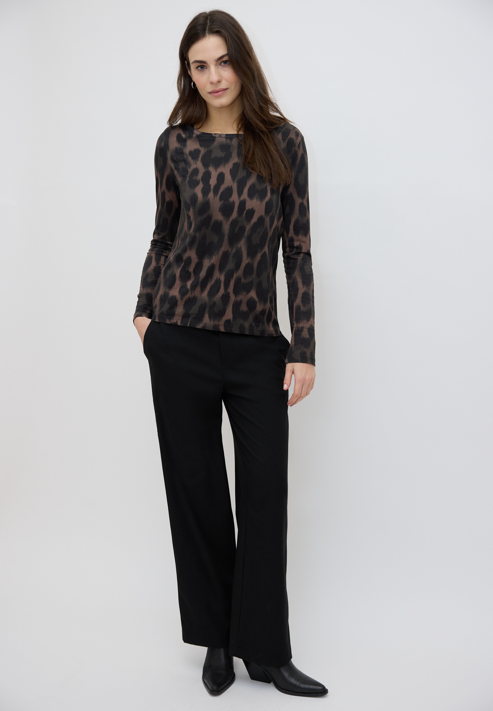 STREET ONE STUDIO Langarmshirt mit Leoprint