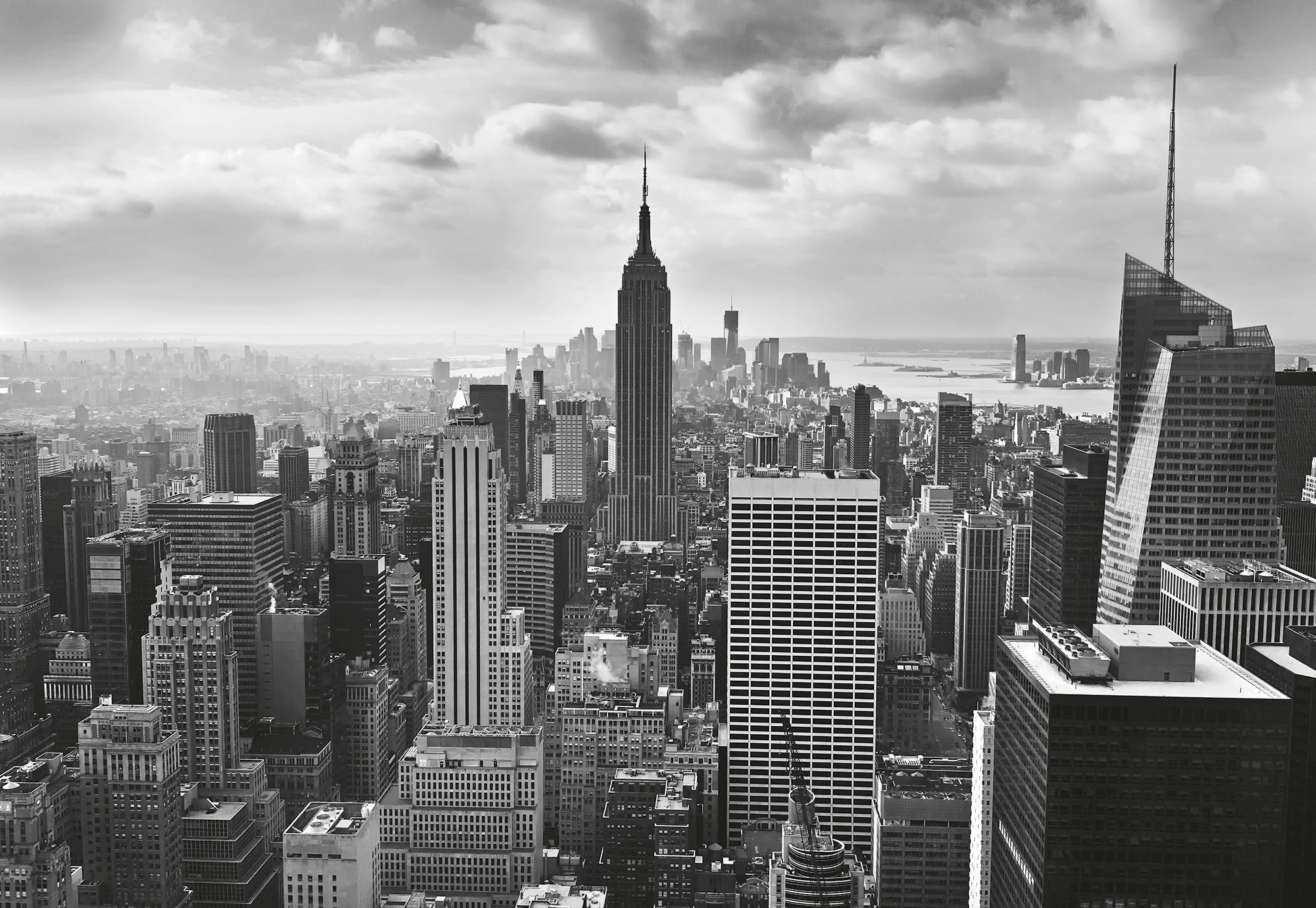 Komar Fototapete "NYC Black And White - Größe 368 x 254 cm", bedruckt, Wohnzimmer, Schlafzimmer